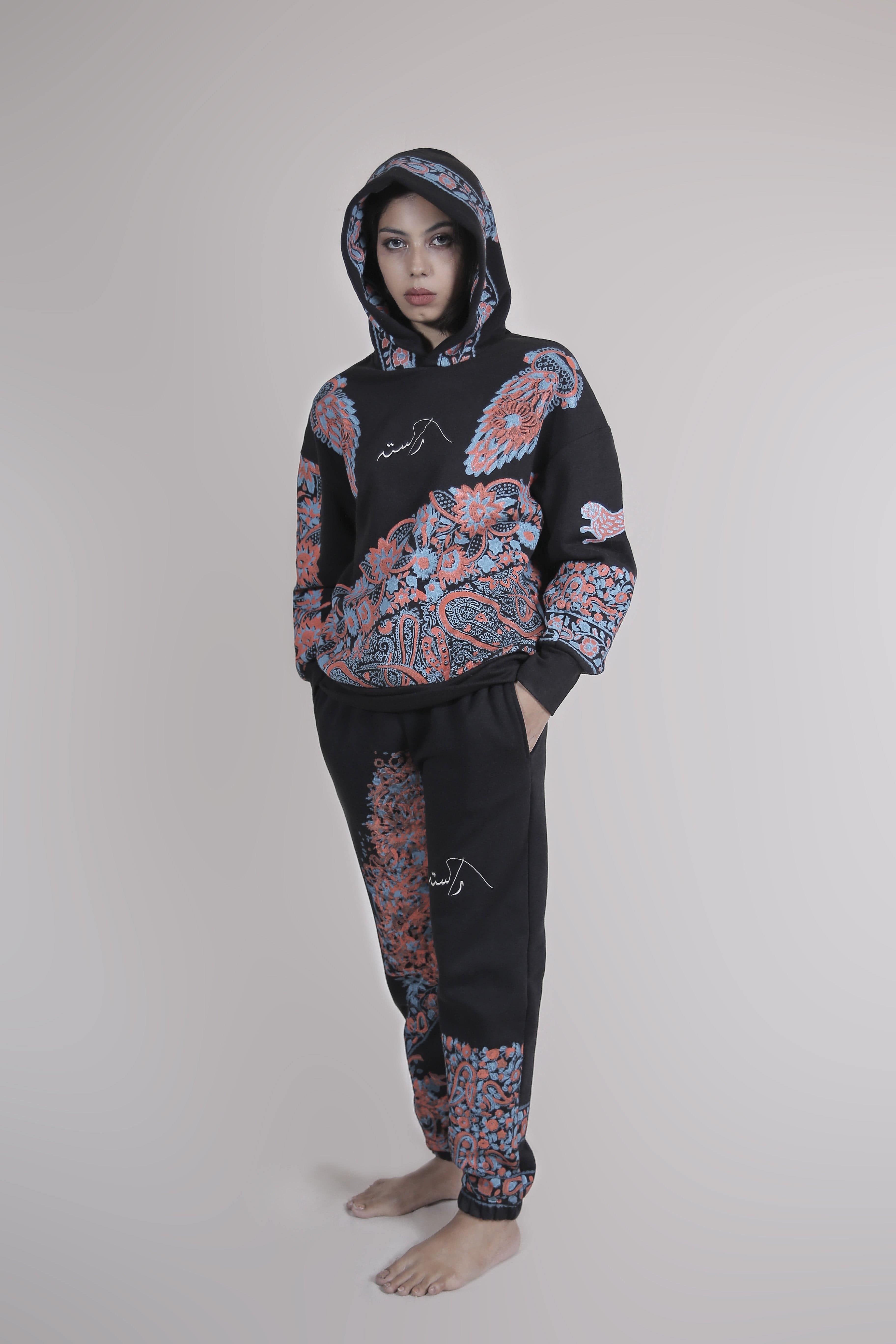 Psychedelic block-print sweatpants - Image 4