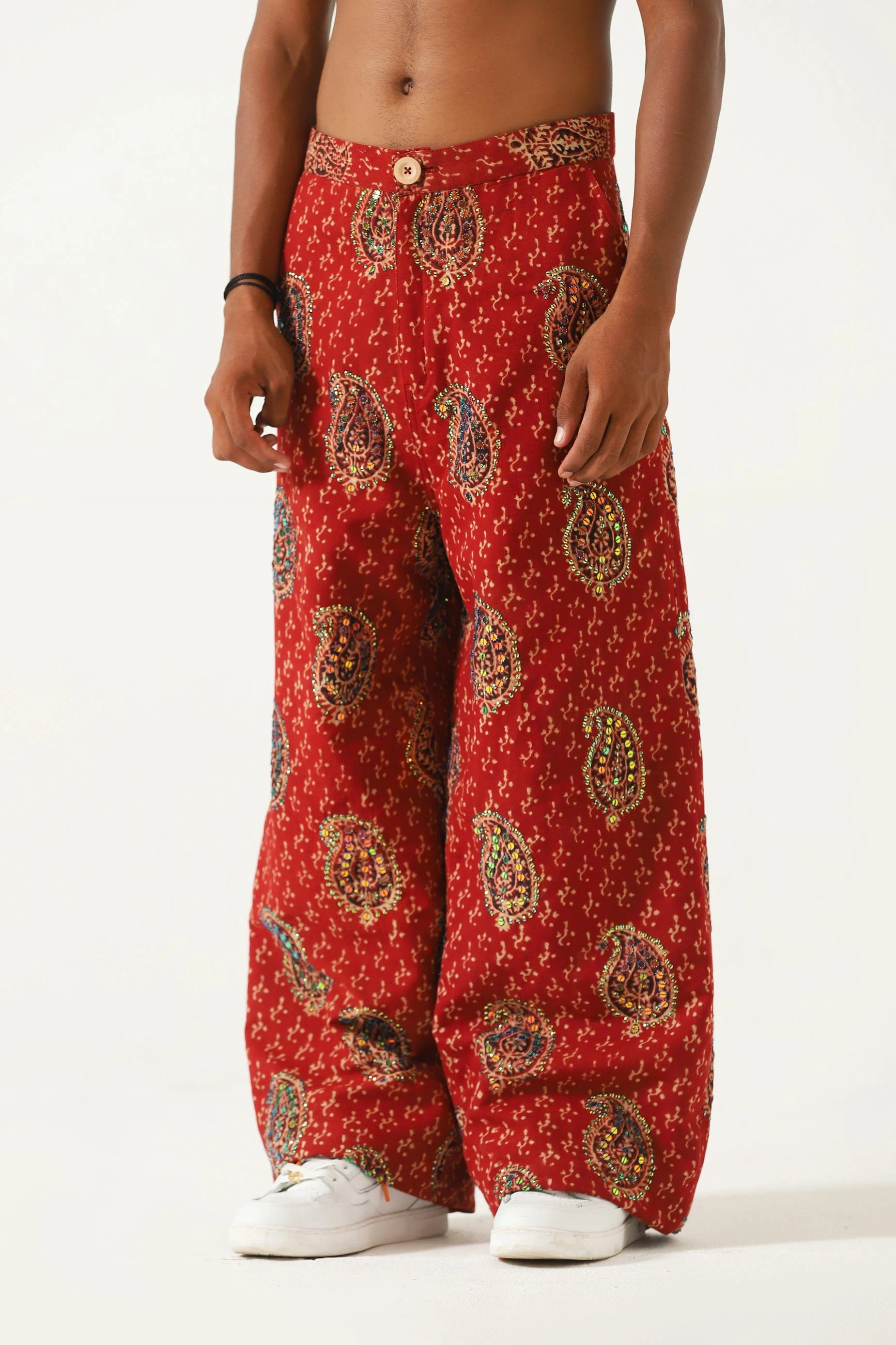 "Rajasthan" hand block print trousers - Image 2
