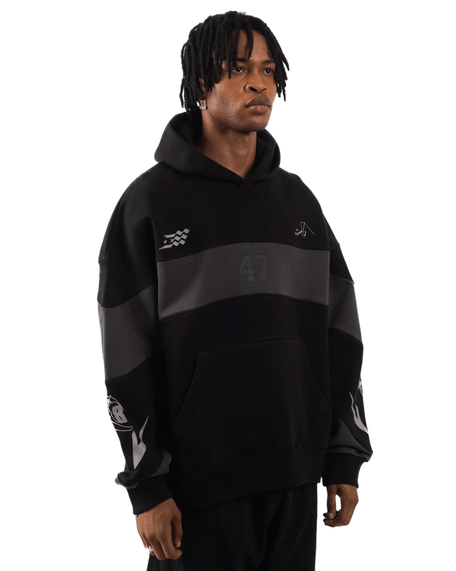 Rastah cricket club panel hoodie - Image 6