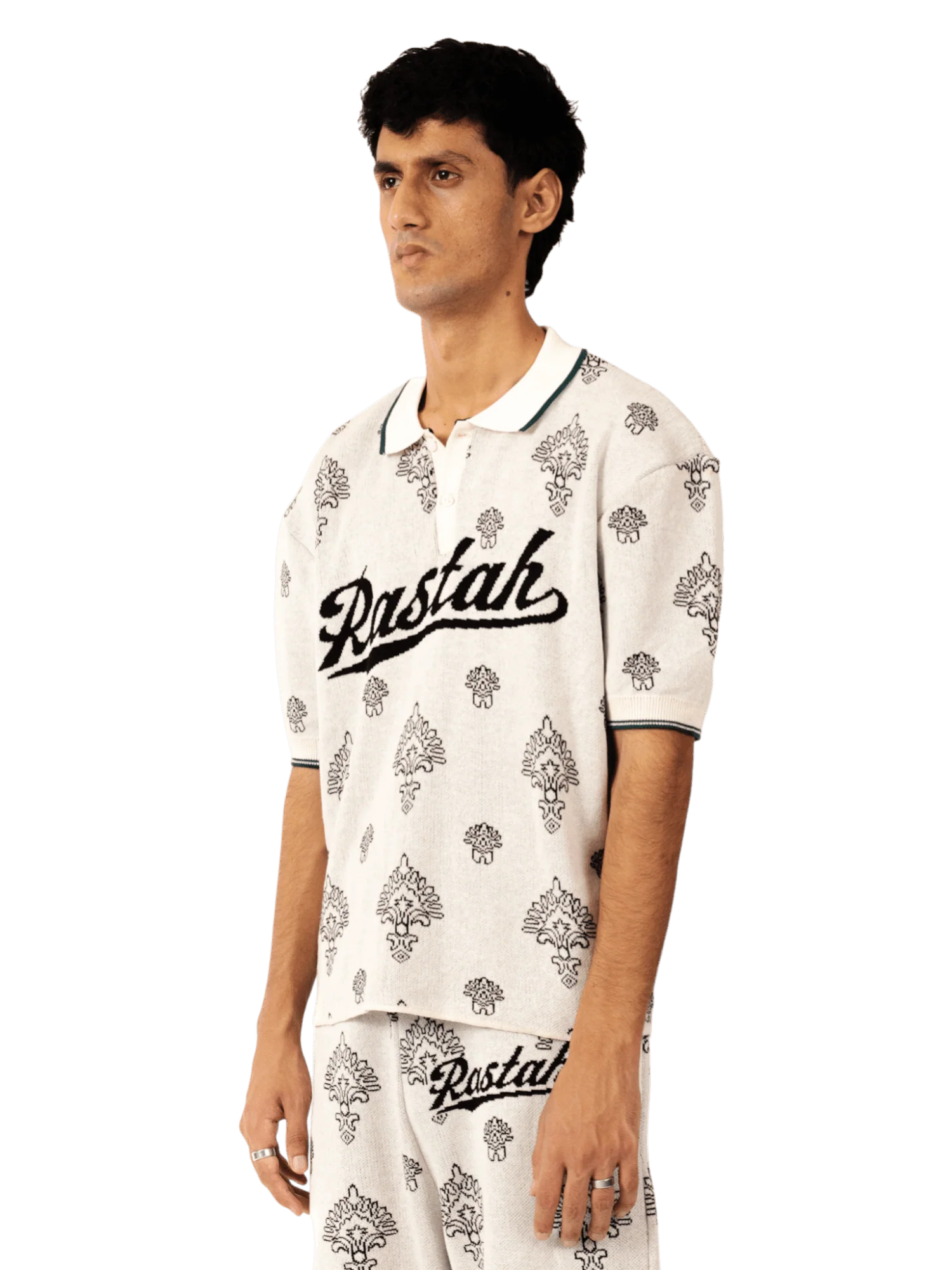 Rastah jacquard knit polo - Image 6