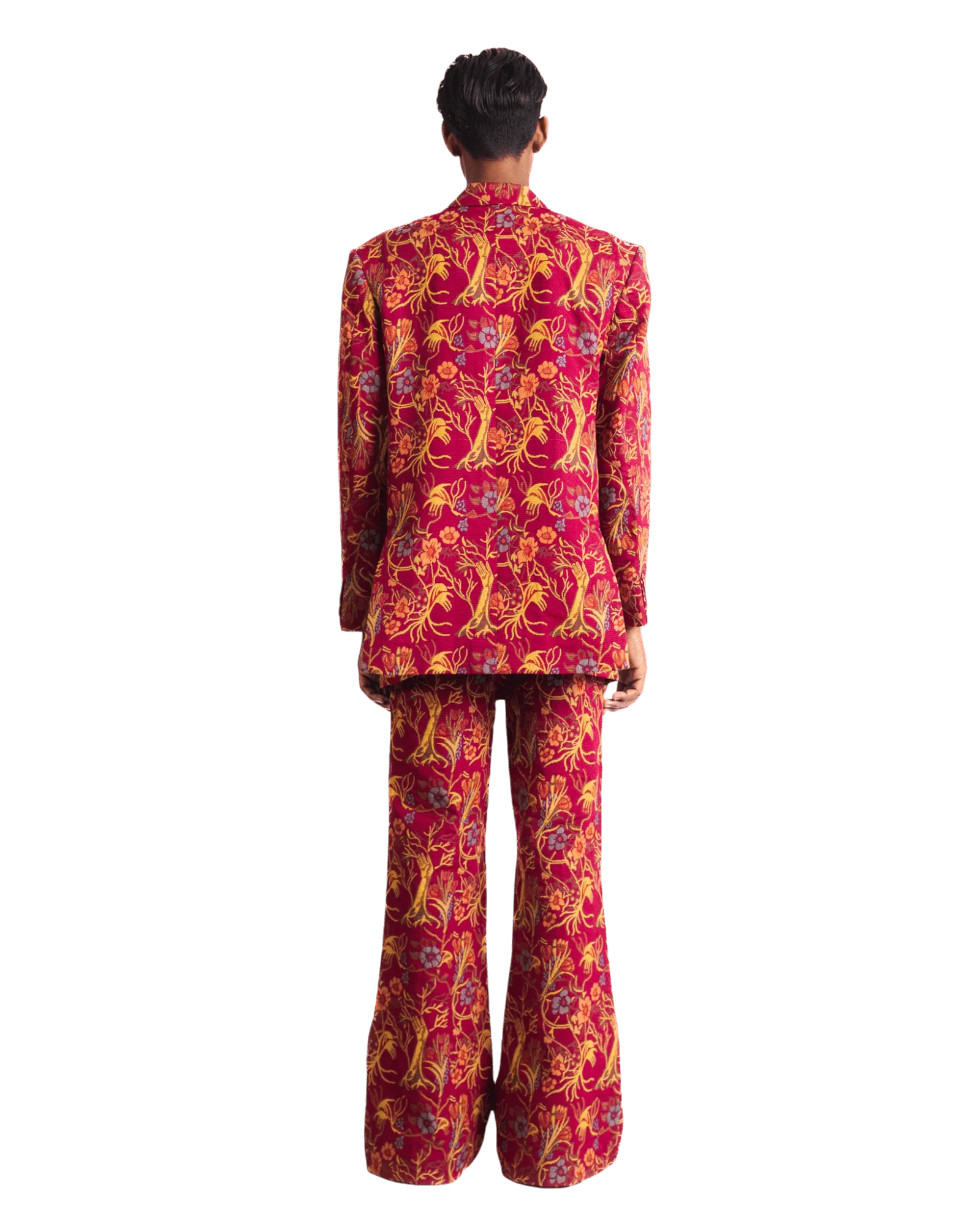 "Red affair" jacquard woven coat - Image 8
