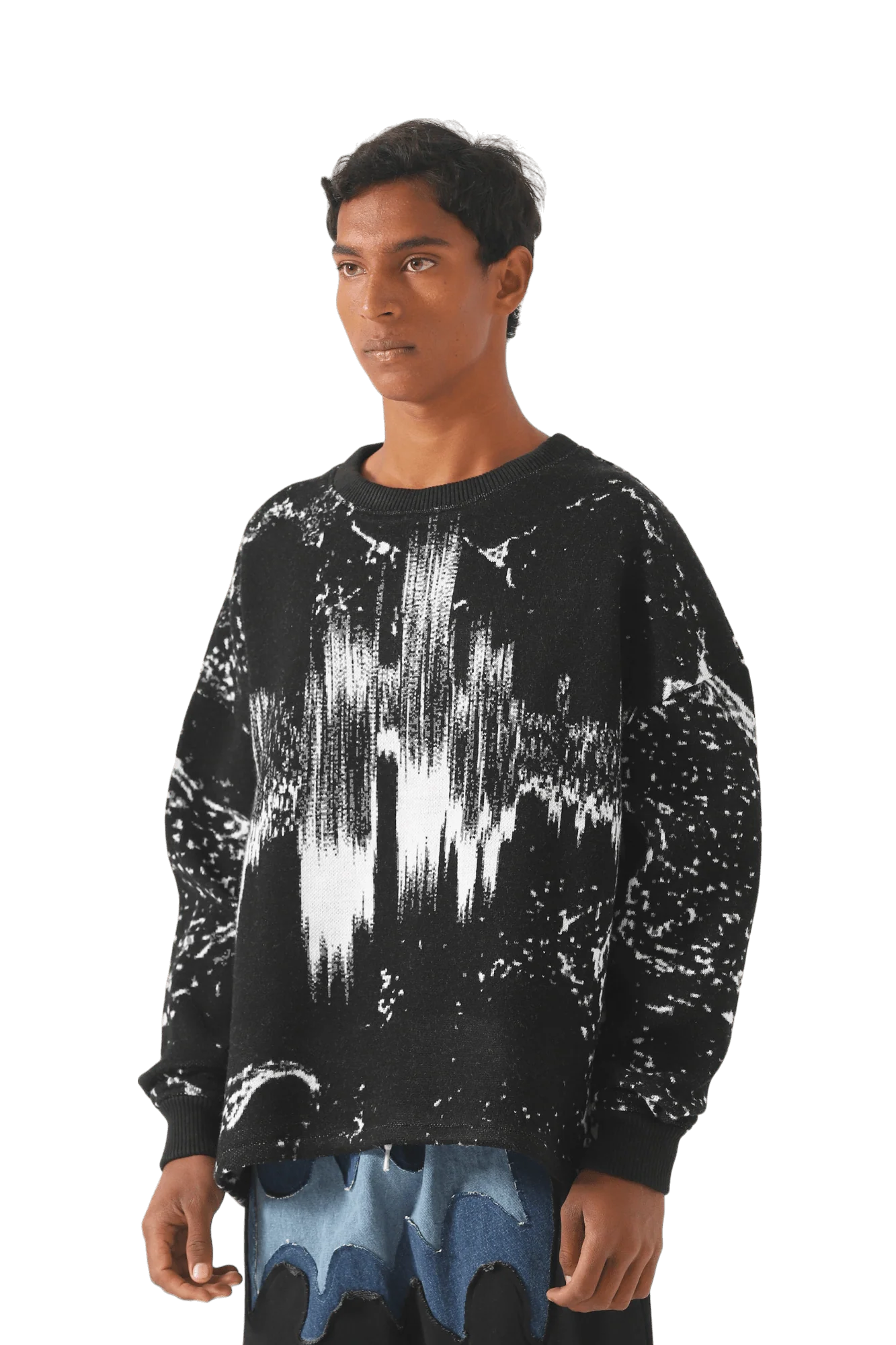 "Crimson gaze" knit sweater - Image 3
