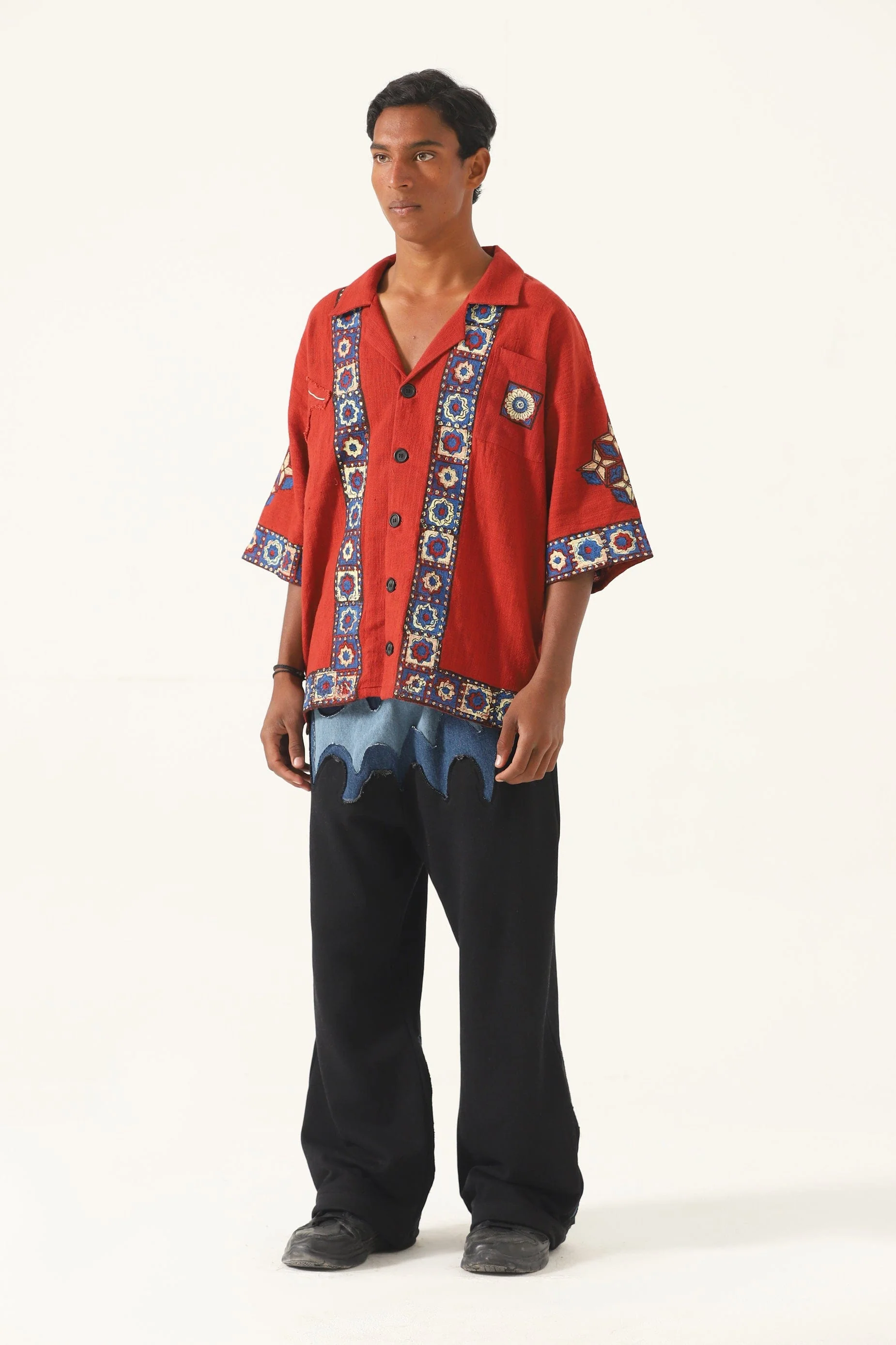 "Kahani" version 2 block print button-down - Image 4