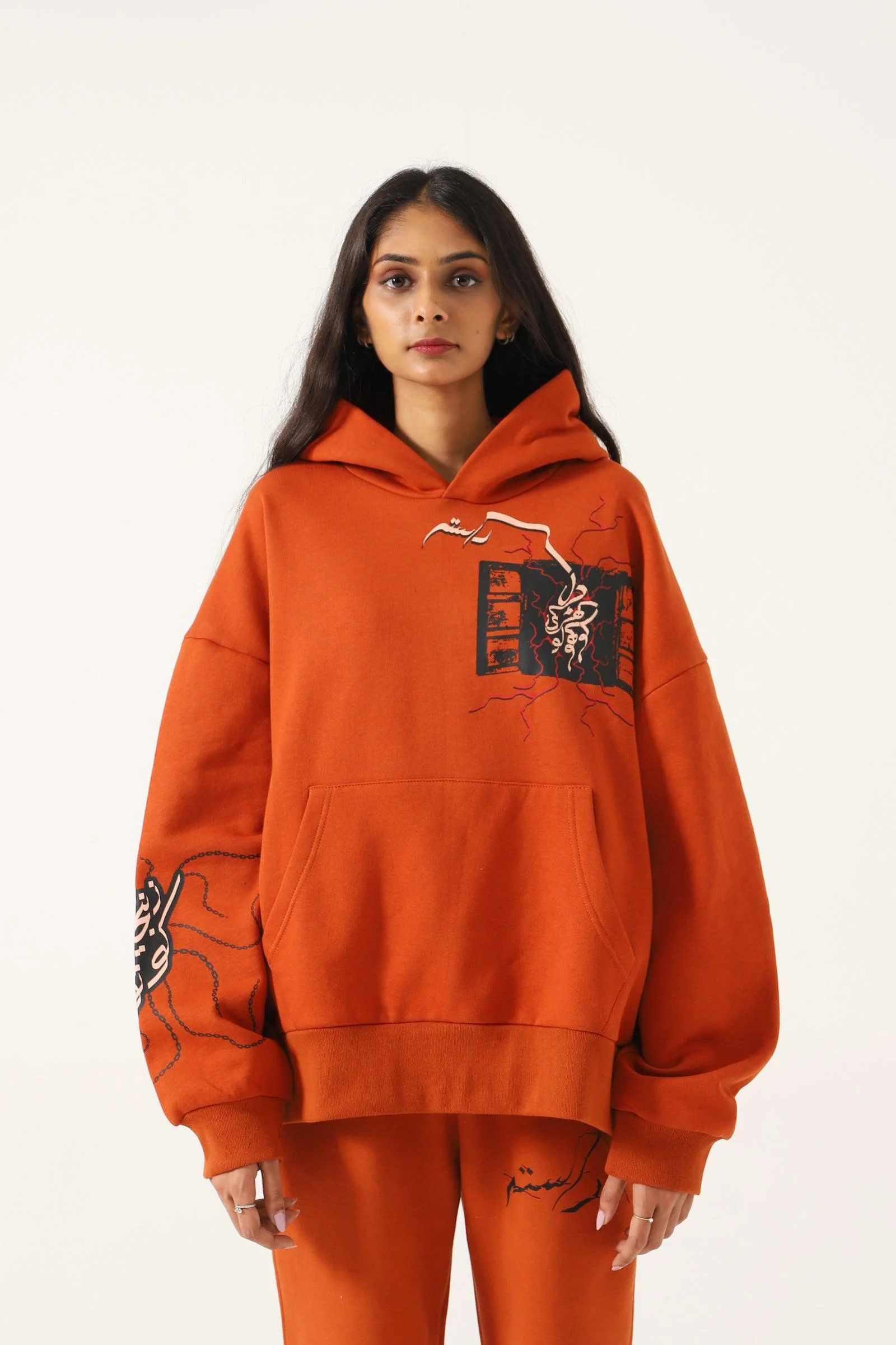 "Enlightenment" rust hoodie - Image 7
