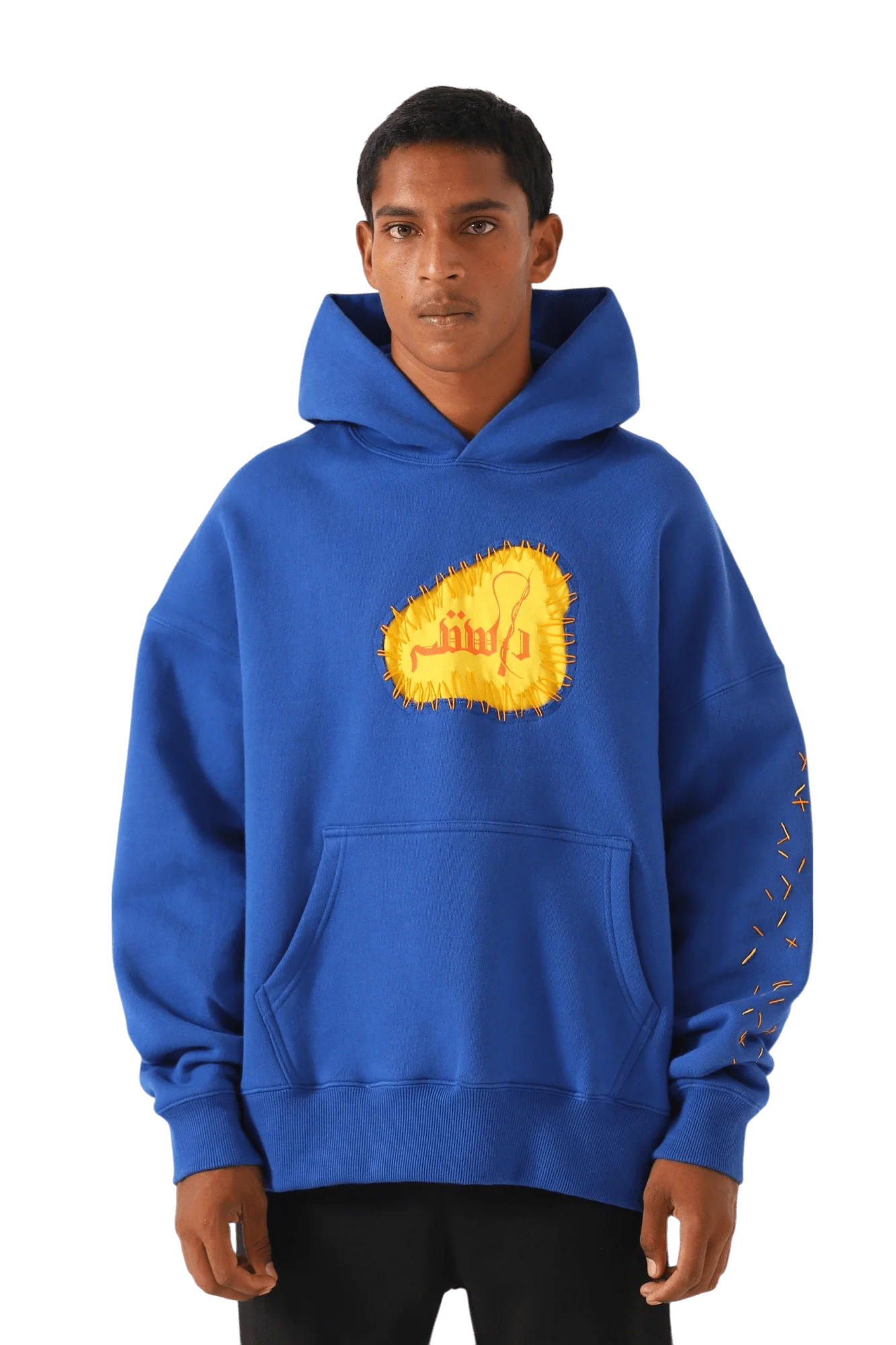 "Remembrance" royal blue printed hoodie - Image 2