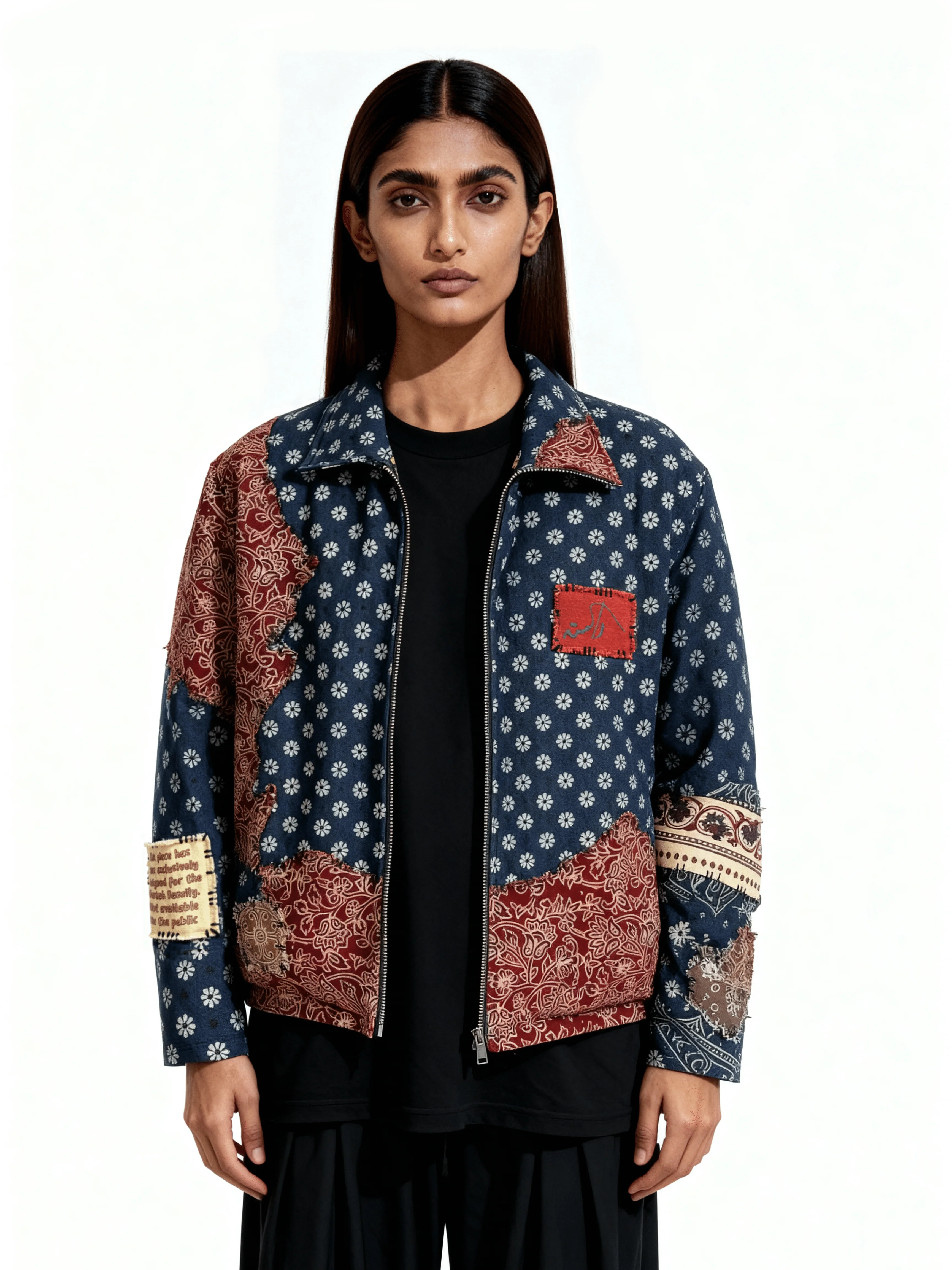 Reversible Ajrak friends & family jacket - Image 22