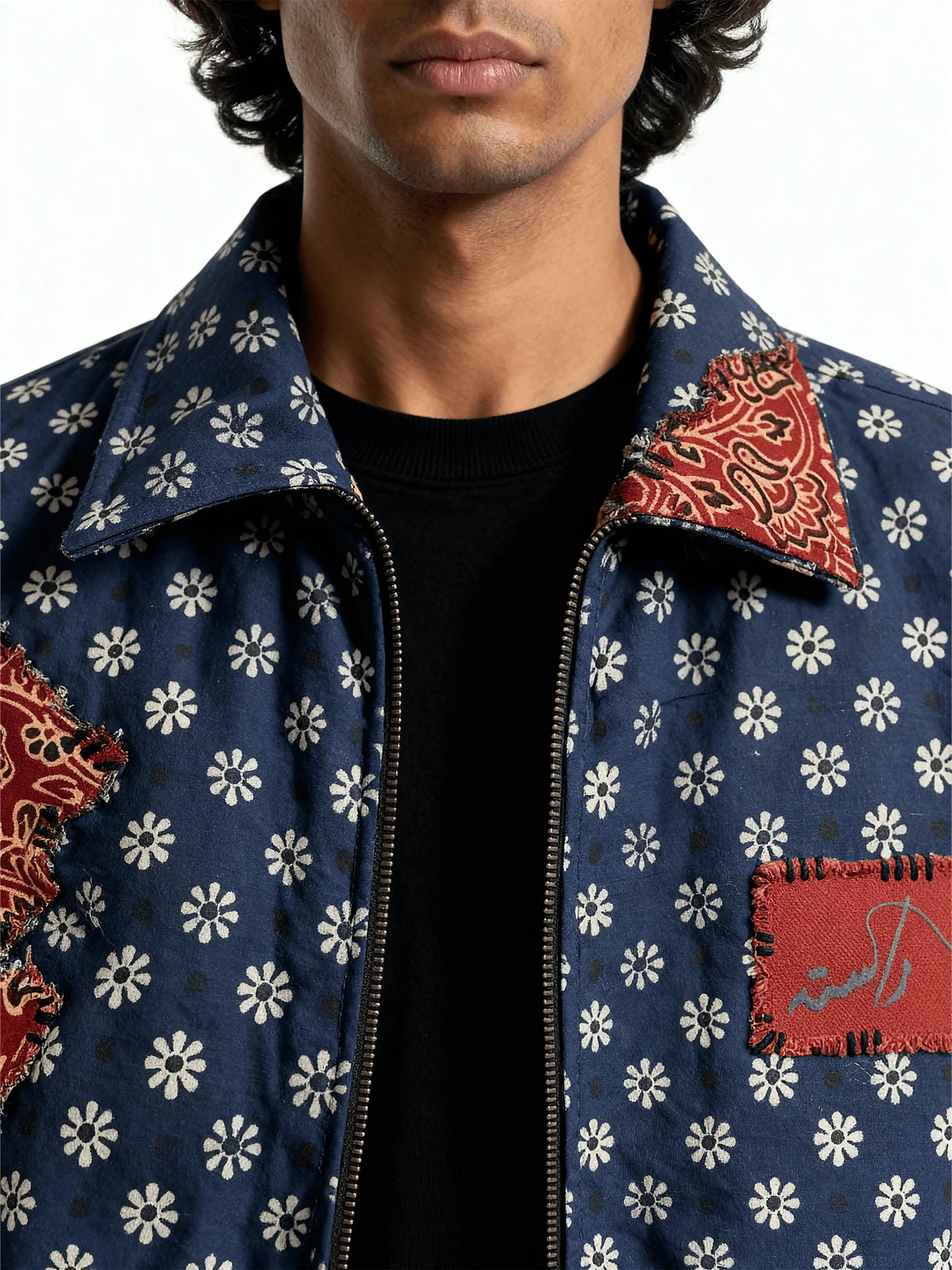 Reversible Ajrak friends & family jacket - Image 7