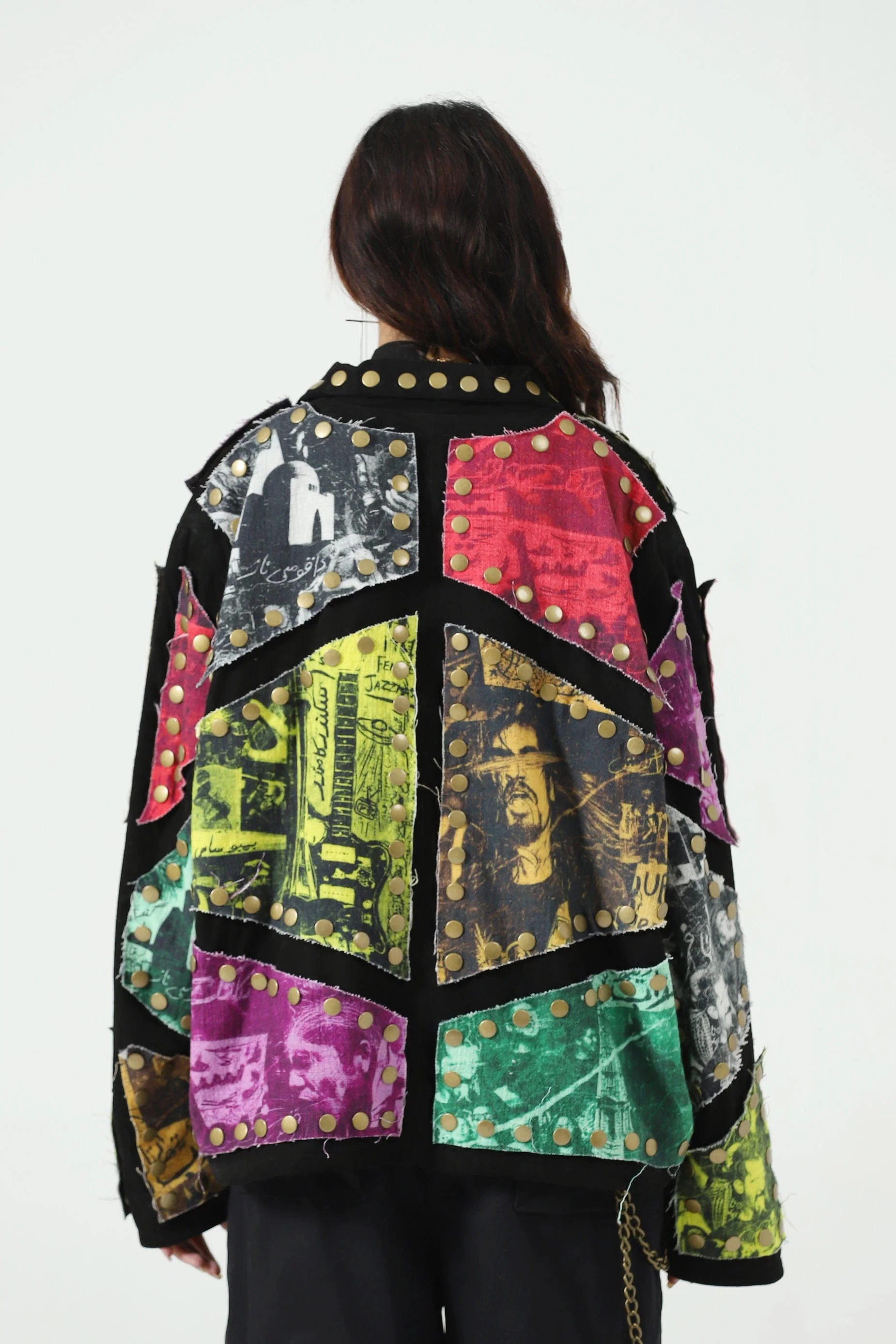 Reversible leather patch jacket - Image 17