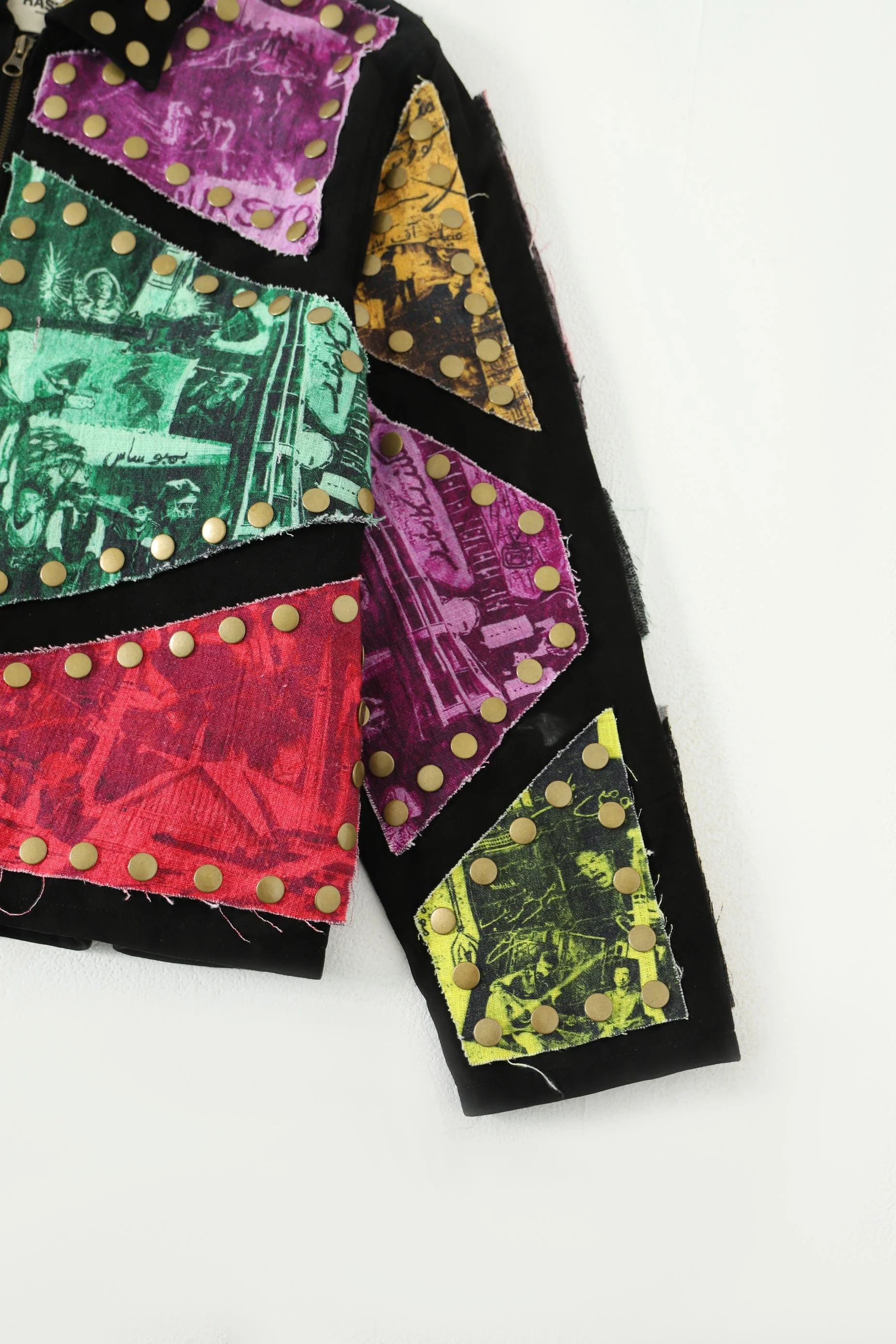 Reversible leather patch jacket - Image 9