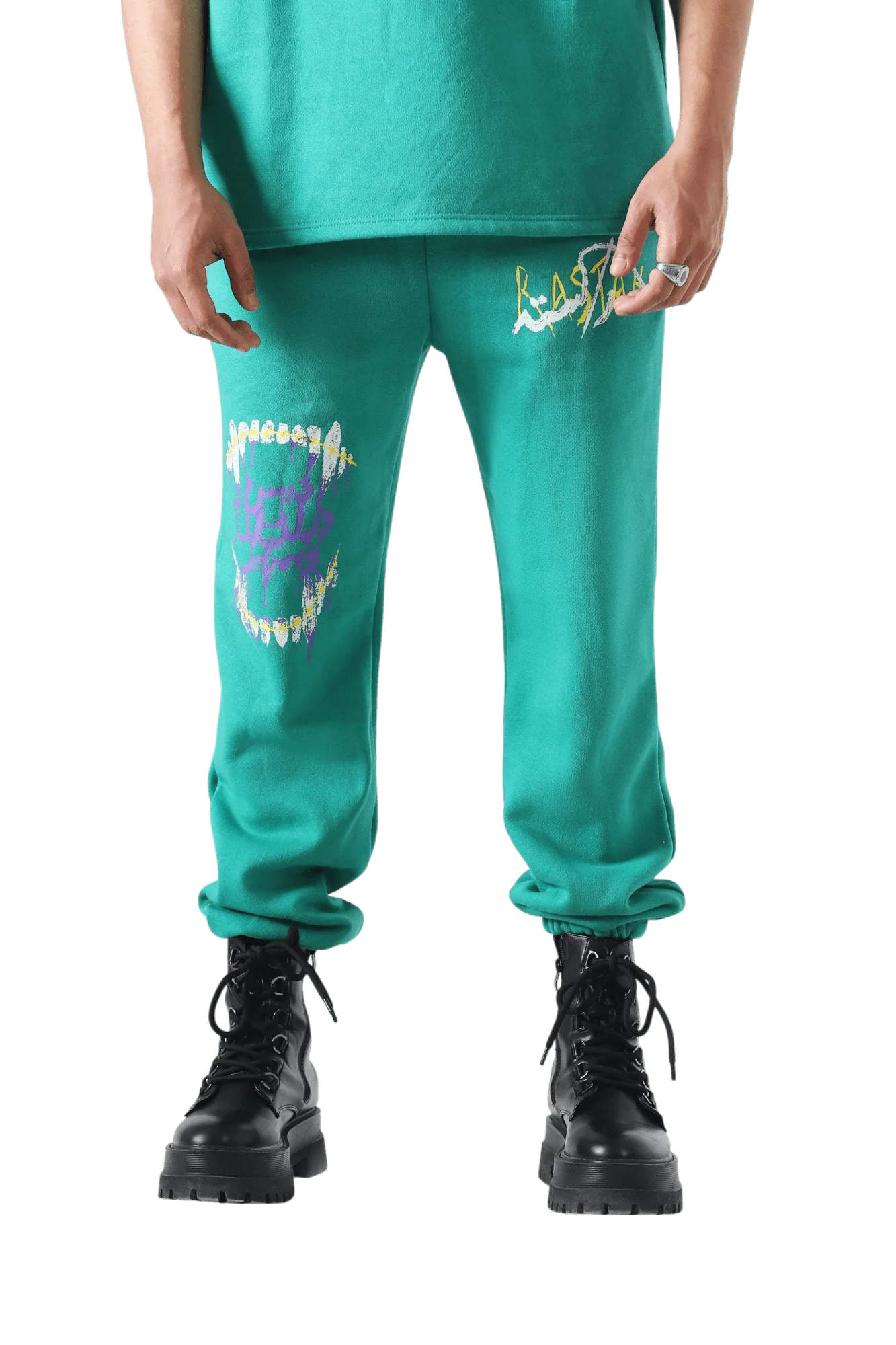 "The introspective vampire" sea green sweatpant - Image 2