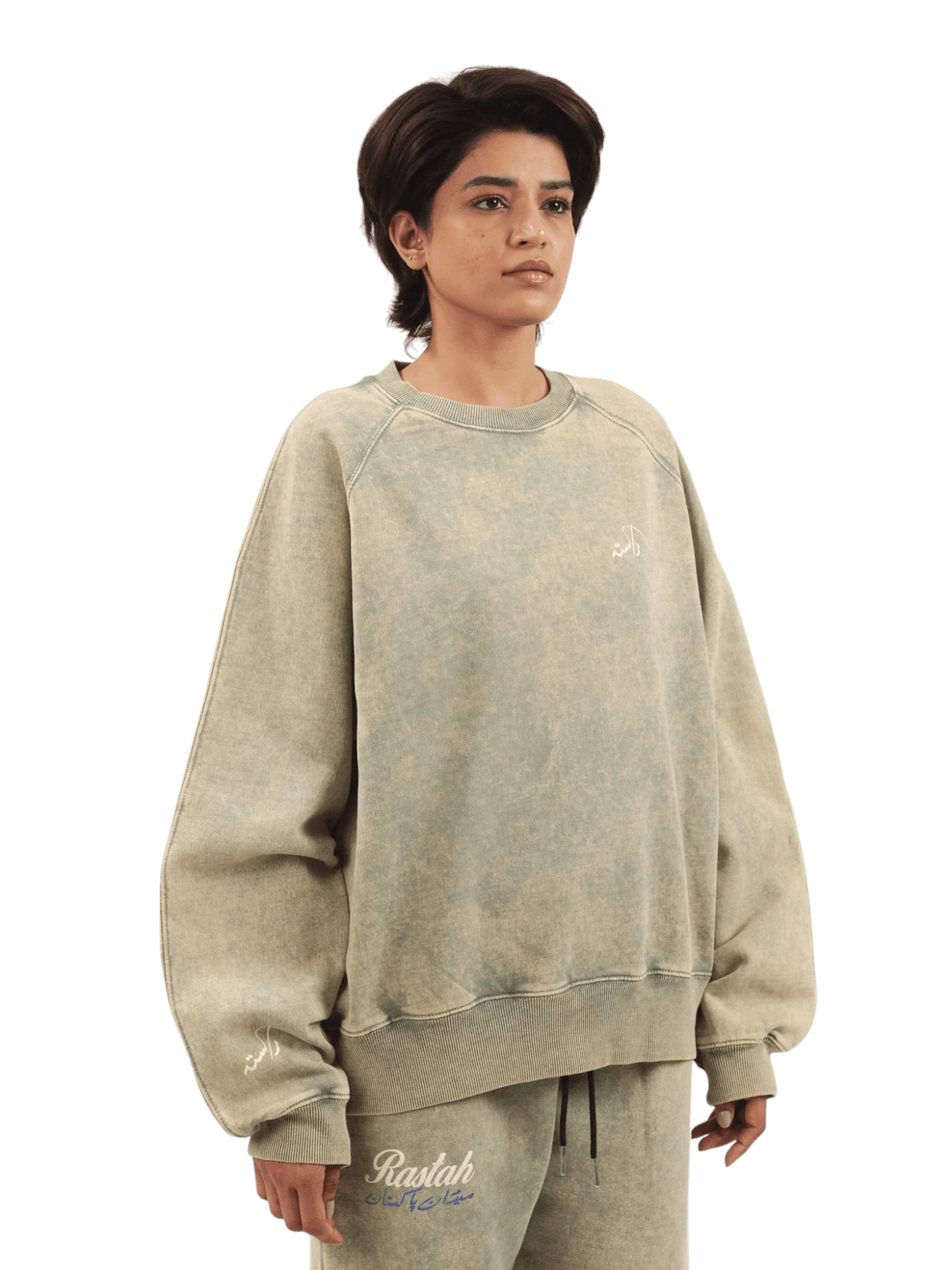 Seafoam acid wash made in PAK sweatshirt (V4) - Image 11