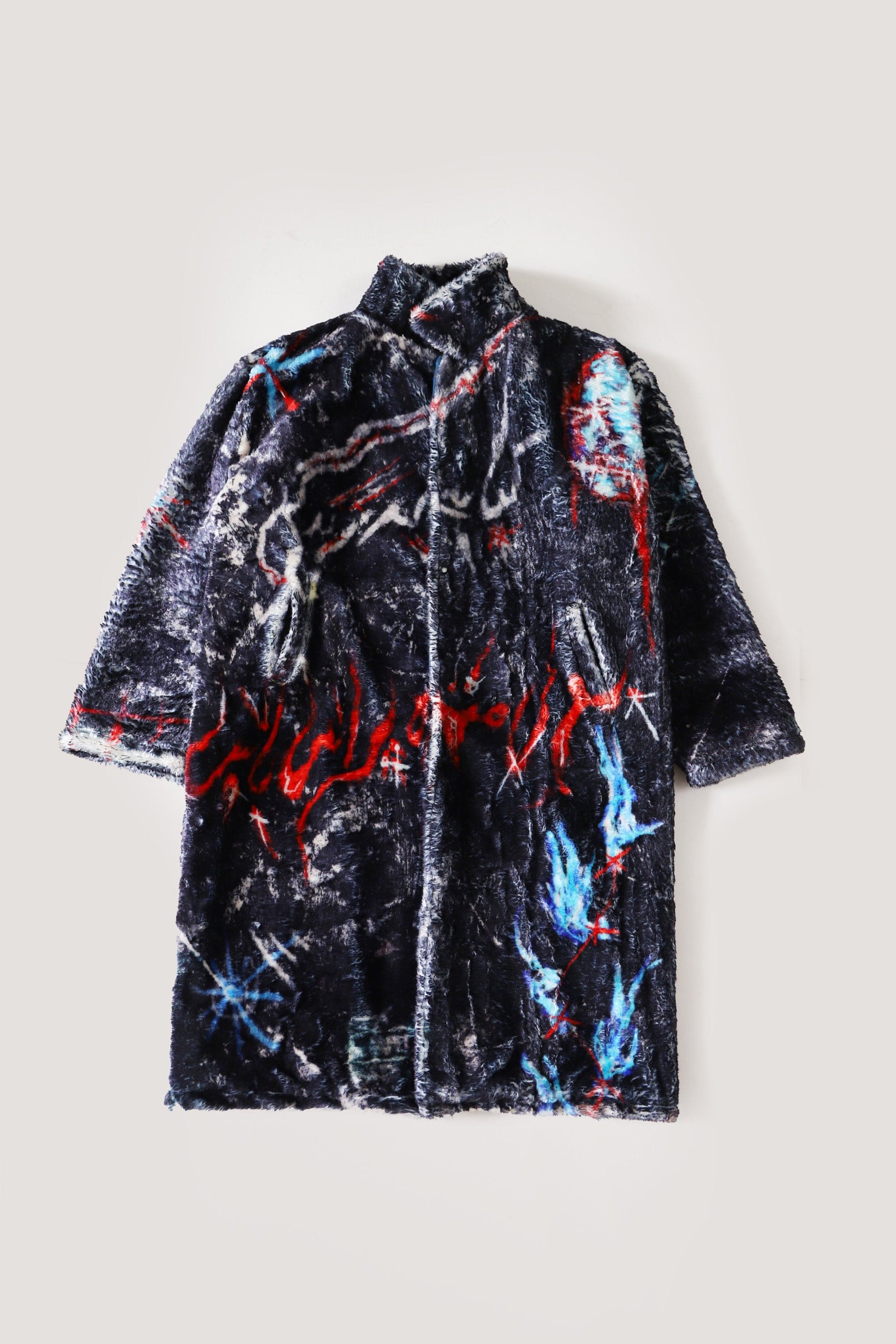 Abstract graffiti long coat - Image 2
