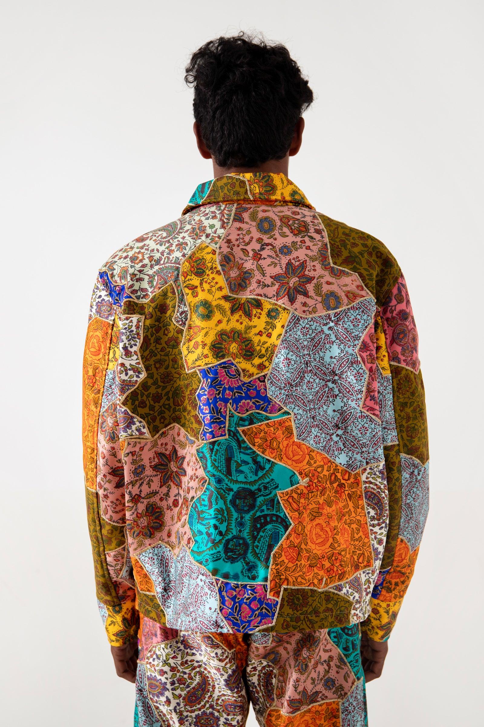 Silk blockprint patchwork jacket V2 - Image 5