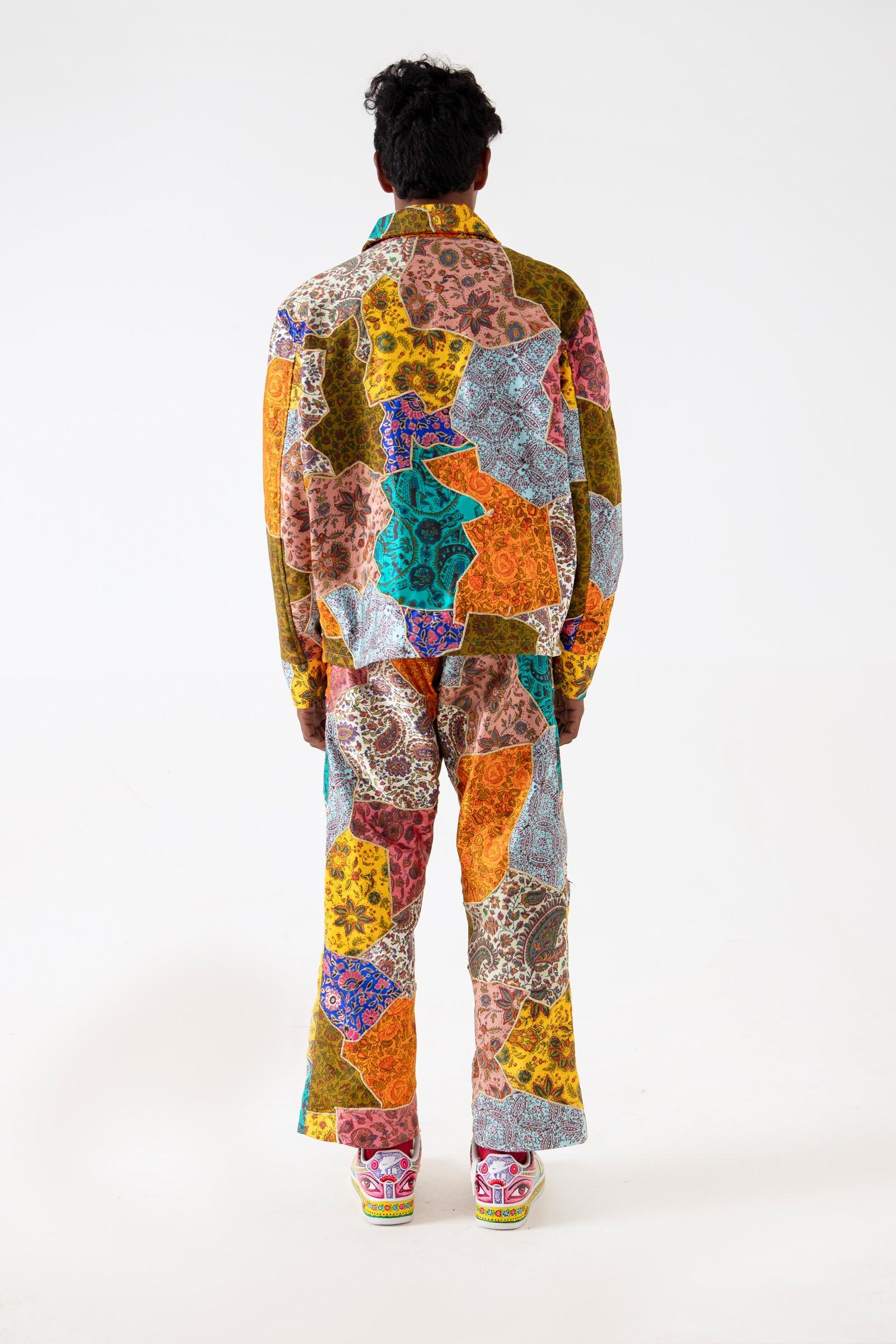 Silk blockprint patchwork jacket V2 - Image 6