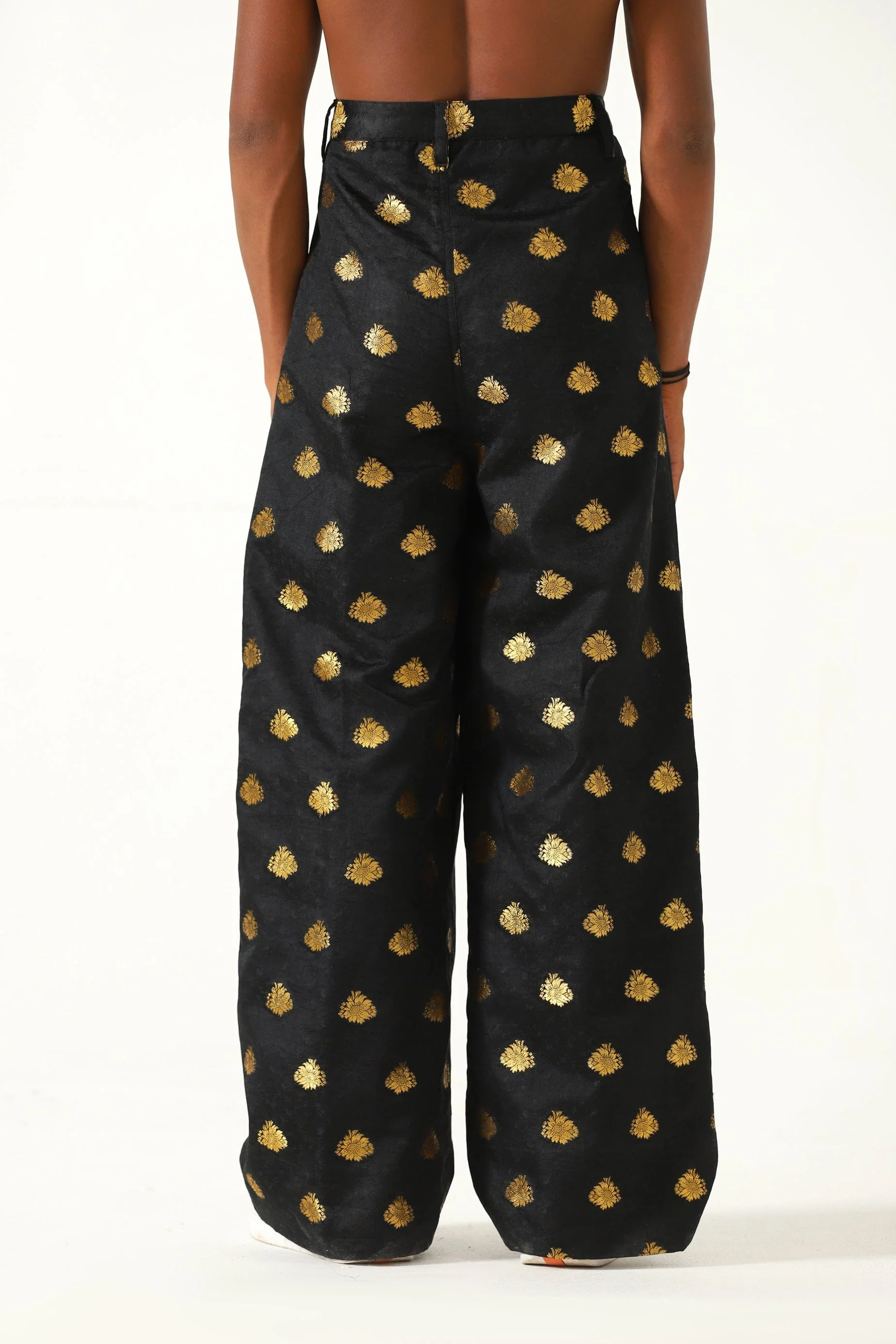 Silk motif trousers - Image 4
