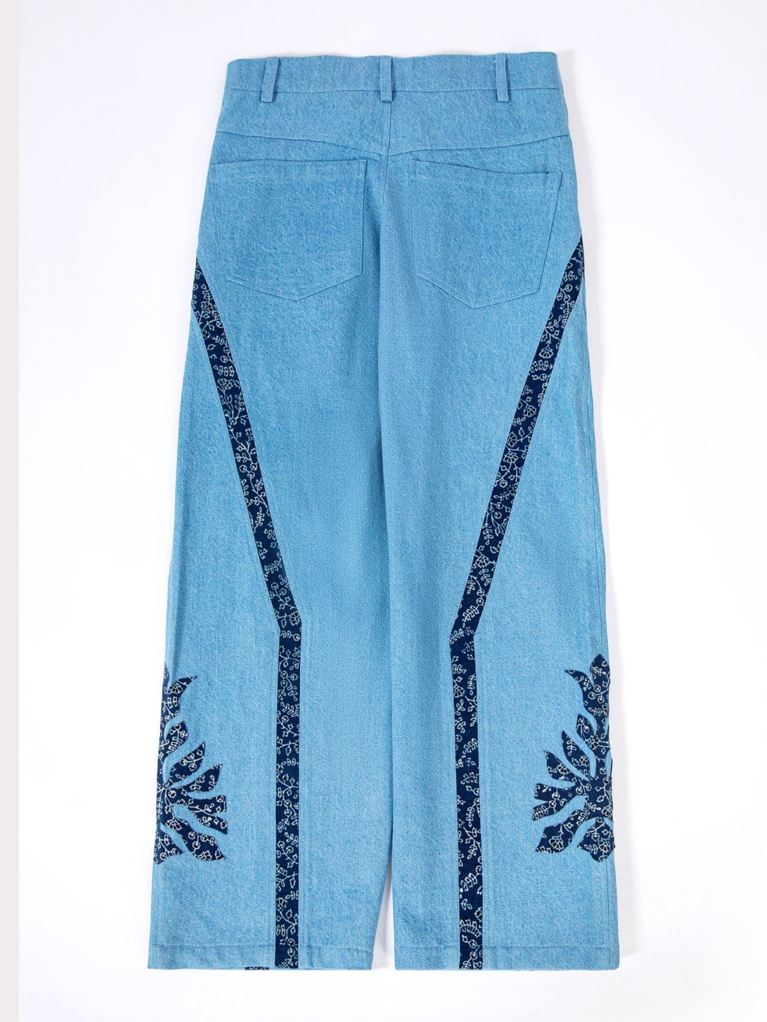 Handprinted denim trousers - Image 5