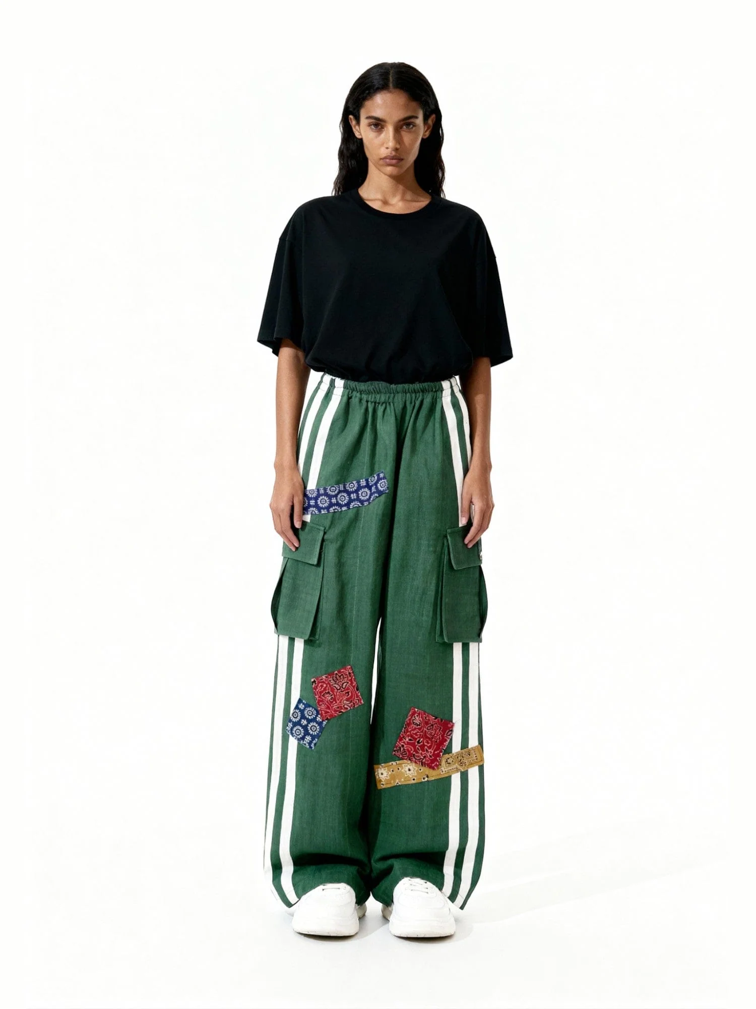 Emerald patchwork sweatpants - Image 7