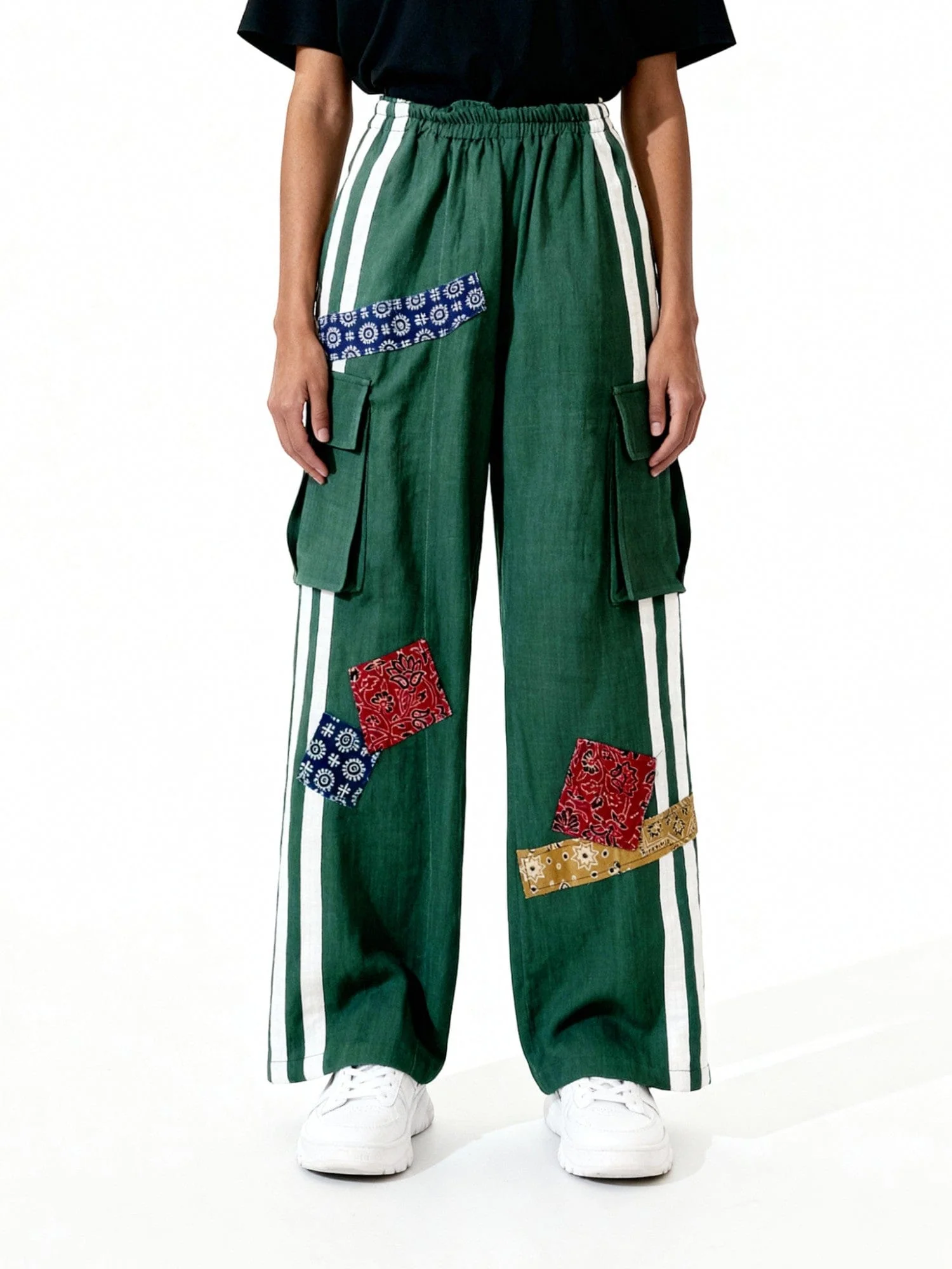 Emerald patchwork sweatpants - Image 8
