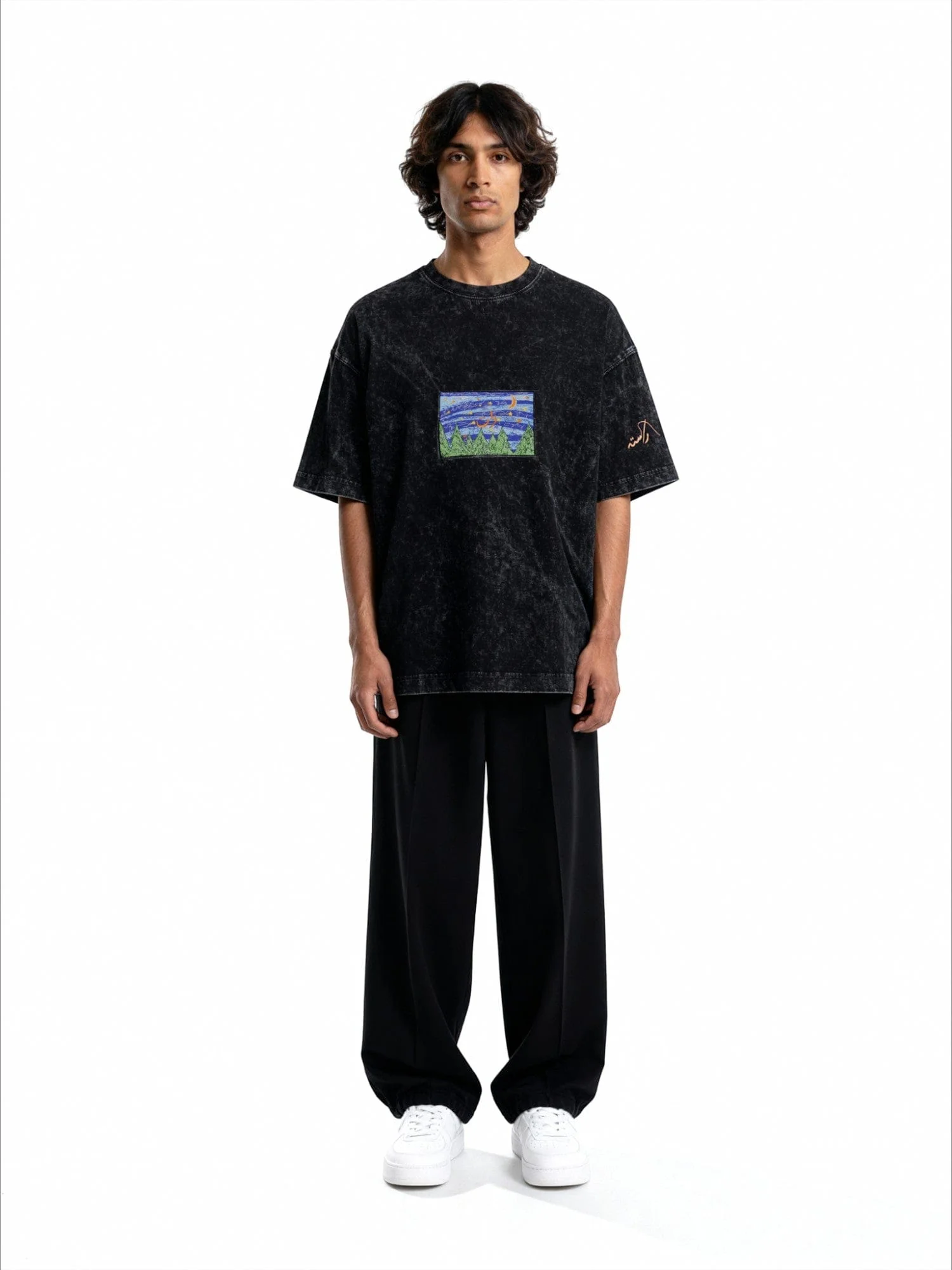 Embroidered patchwork T-shirt - Image 4