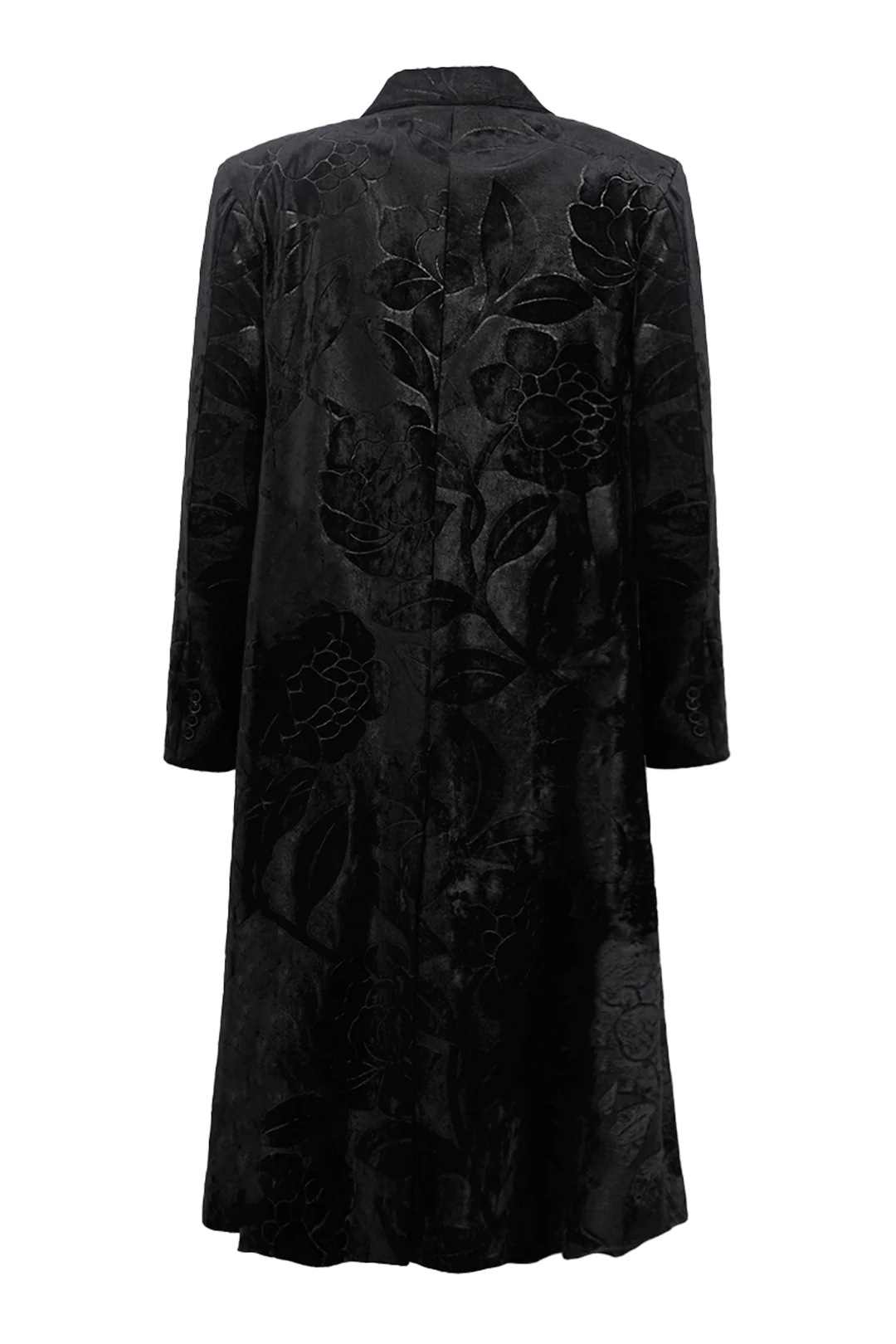 Siyah gulab jacquard coat - Image 14