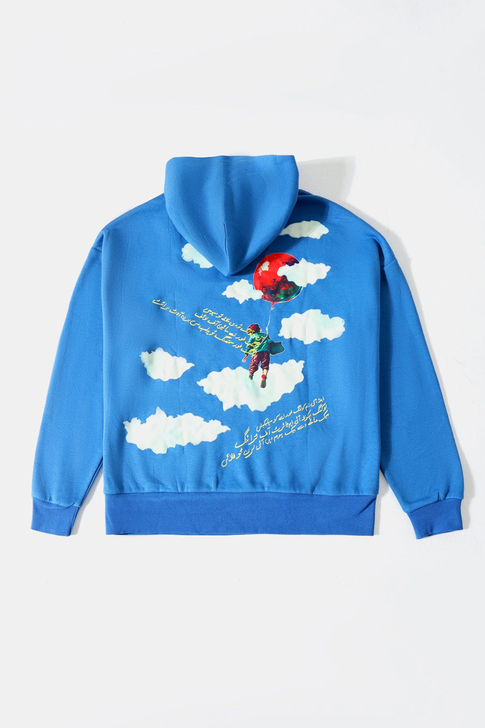 "Learning to fly" sky blue hoodie - Image 3