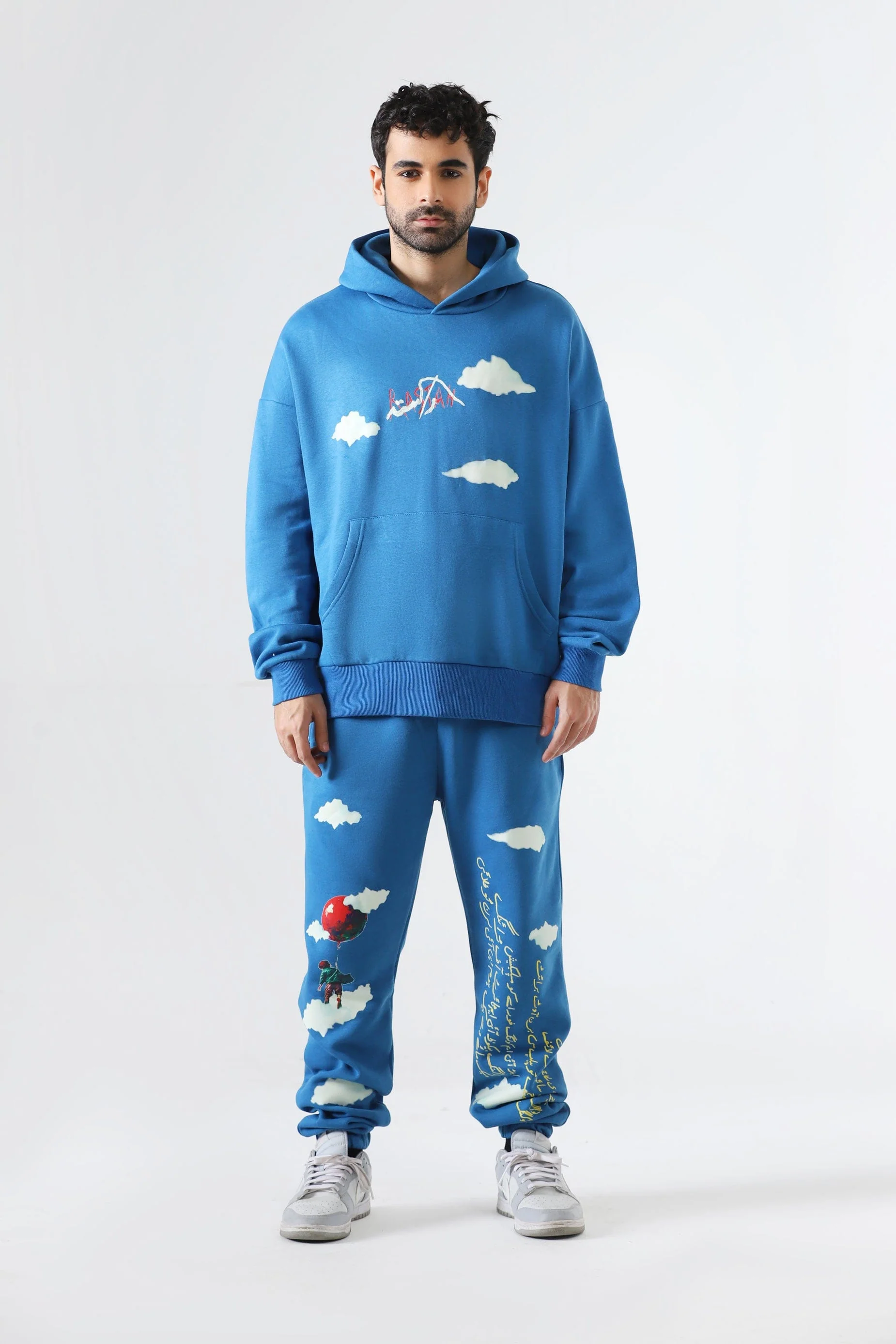 "Learning to fly" sky blue hoodie - Image 4