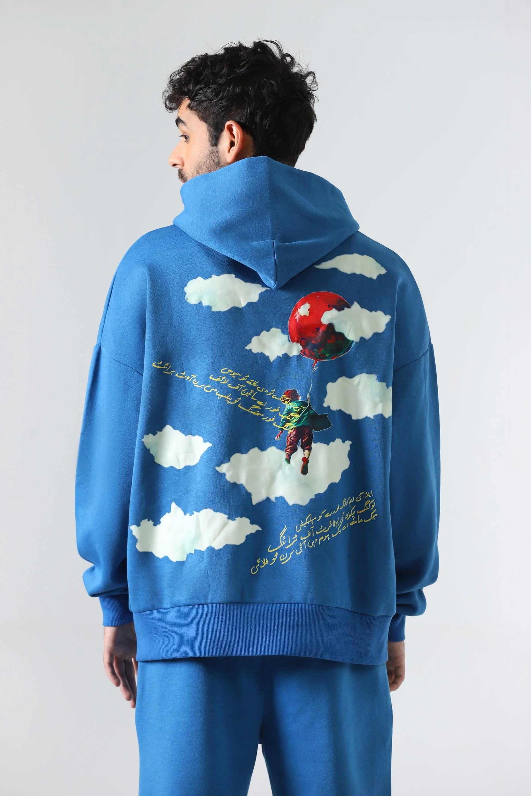 "Learning to fly" sky blue hoodie - Image 7