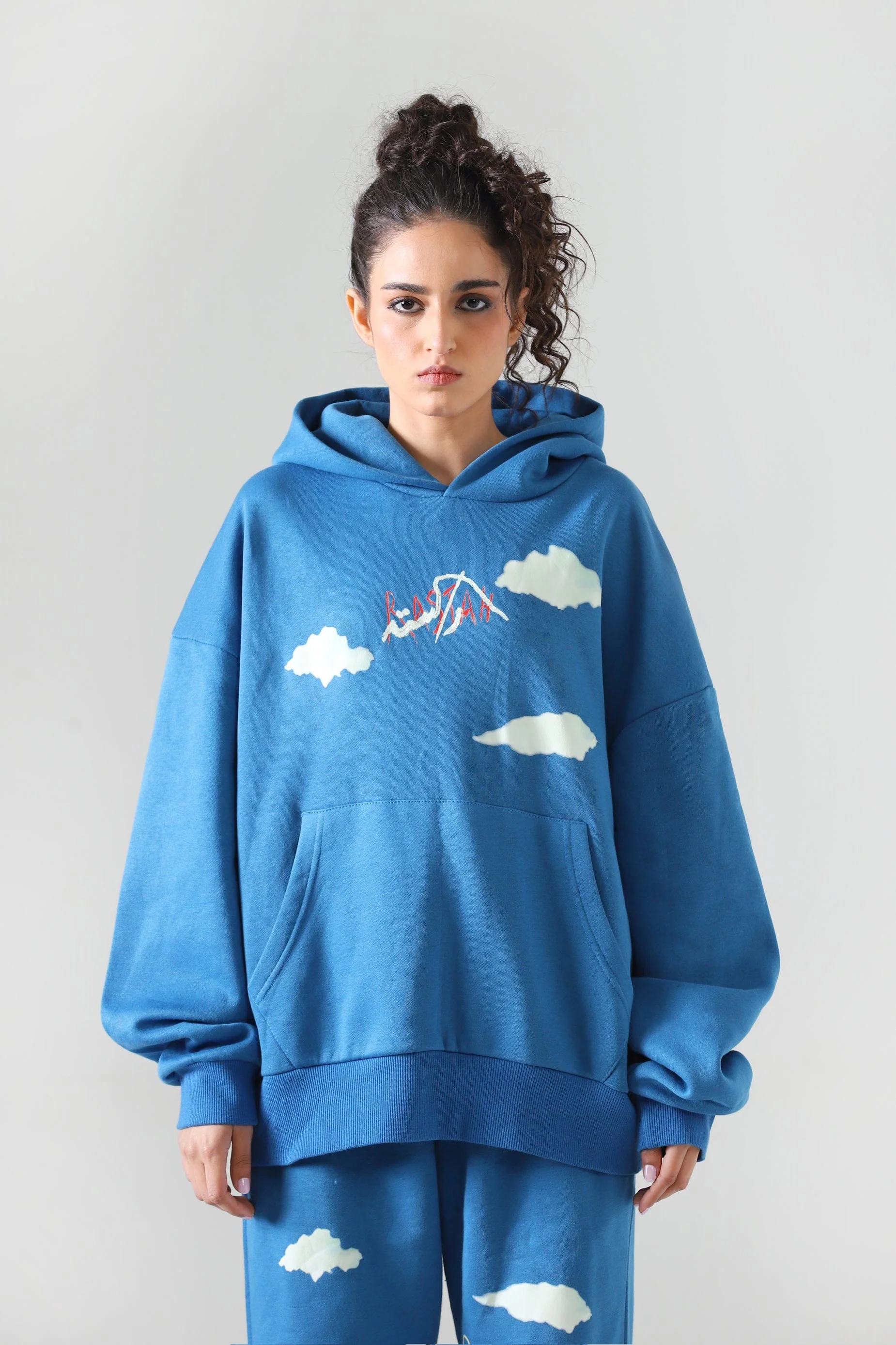 "Learning to fly" sky blue hoodie - Image 9