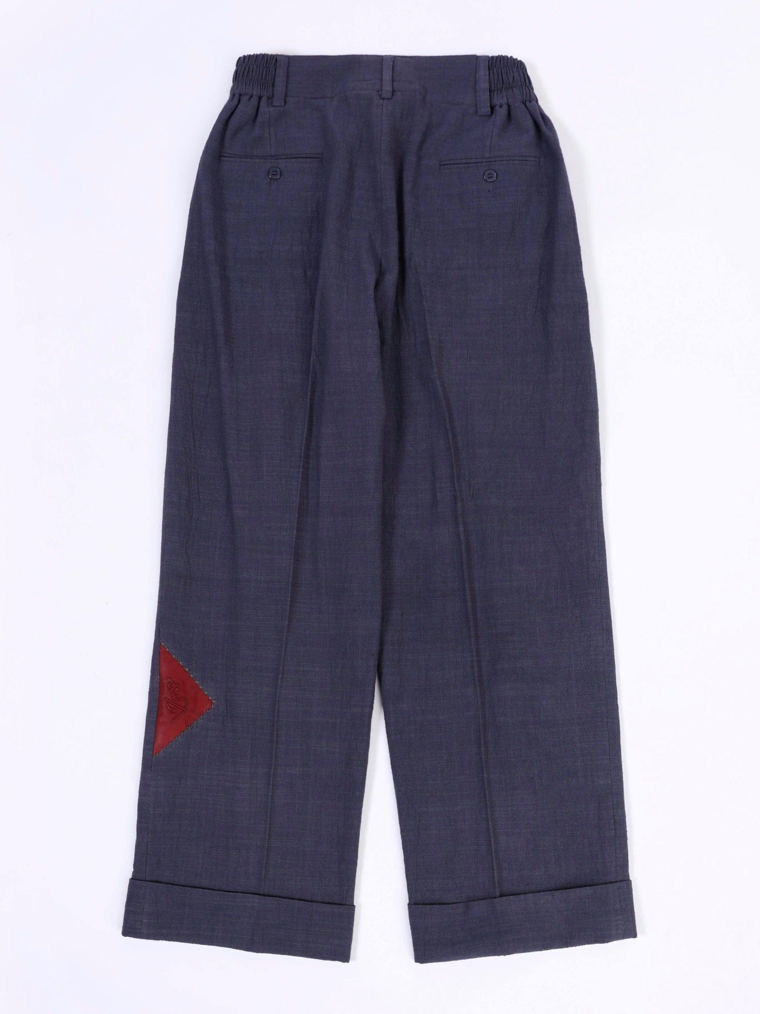 Slate grey double pleated khaddar trousers - Image 5