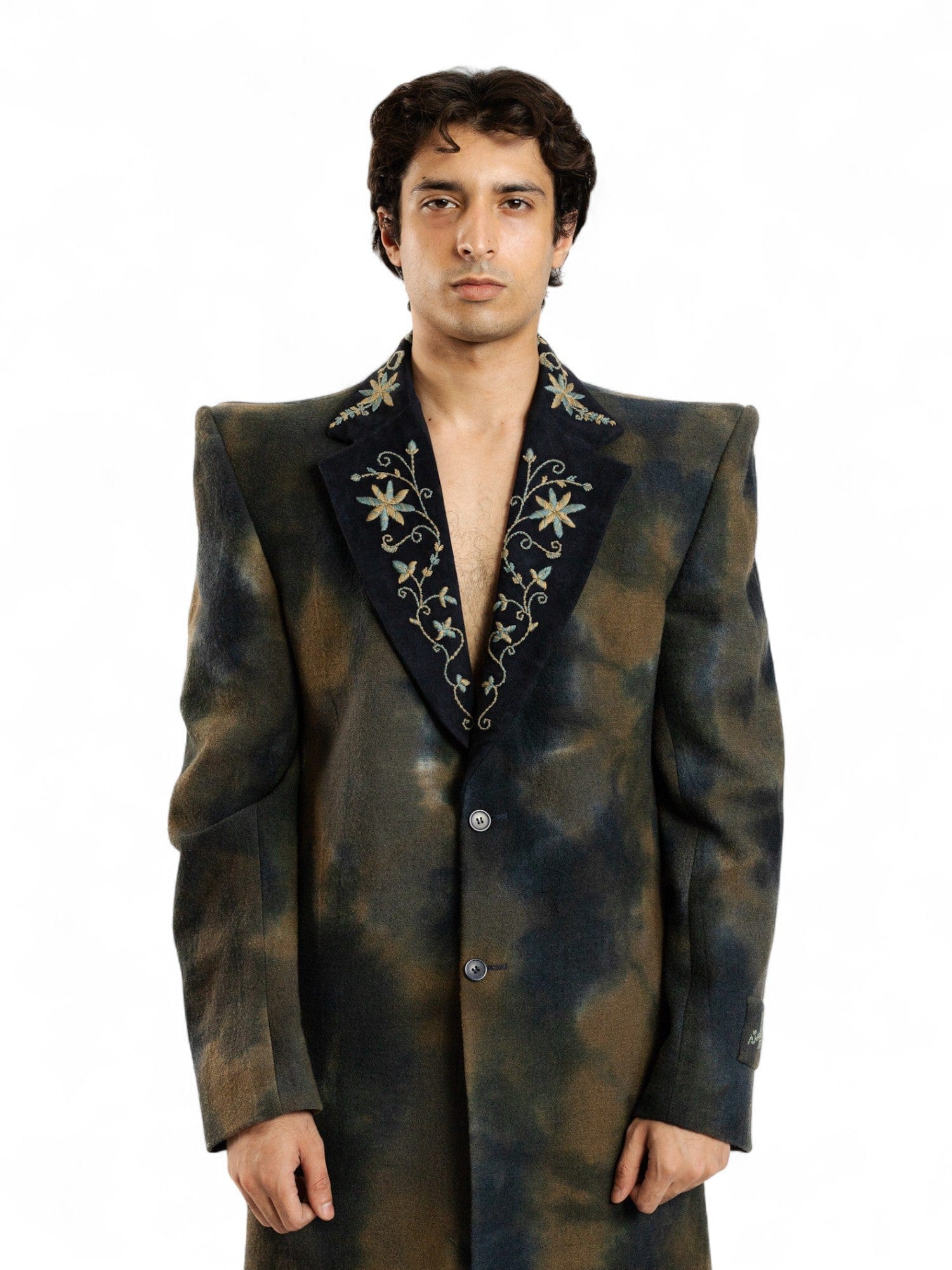 Smoked canvas wool long coat - Image 5
