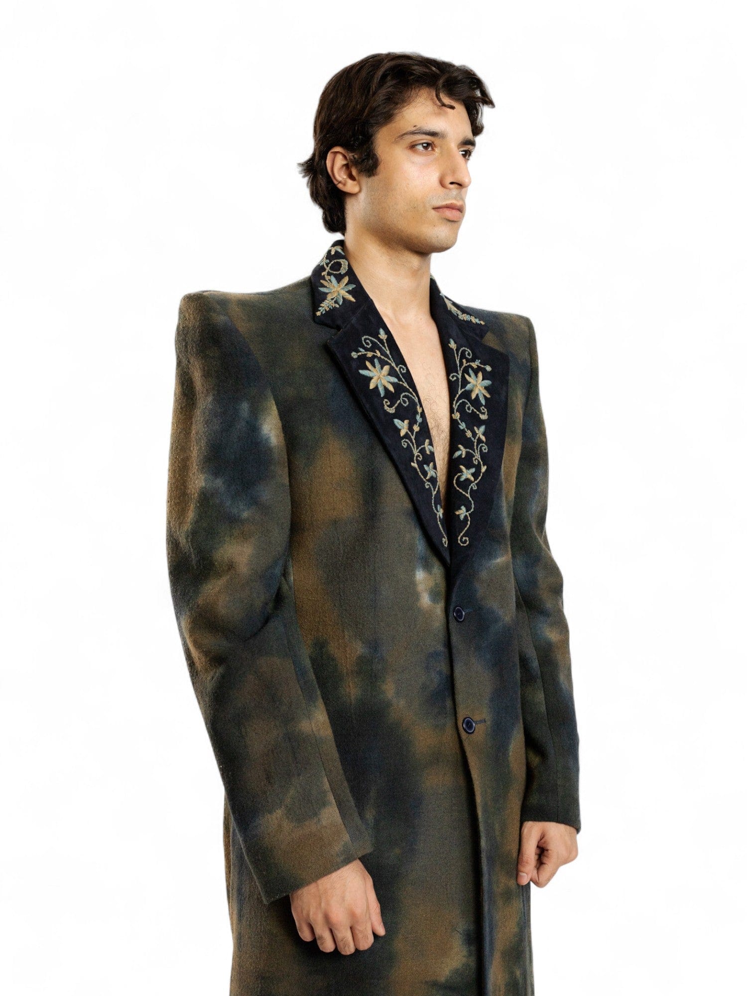 Smoked canvas wool long coat - Image 6