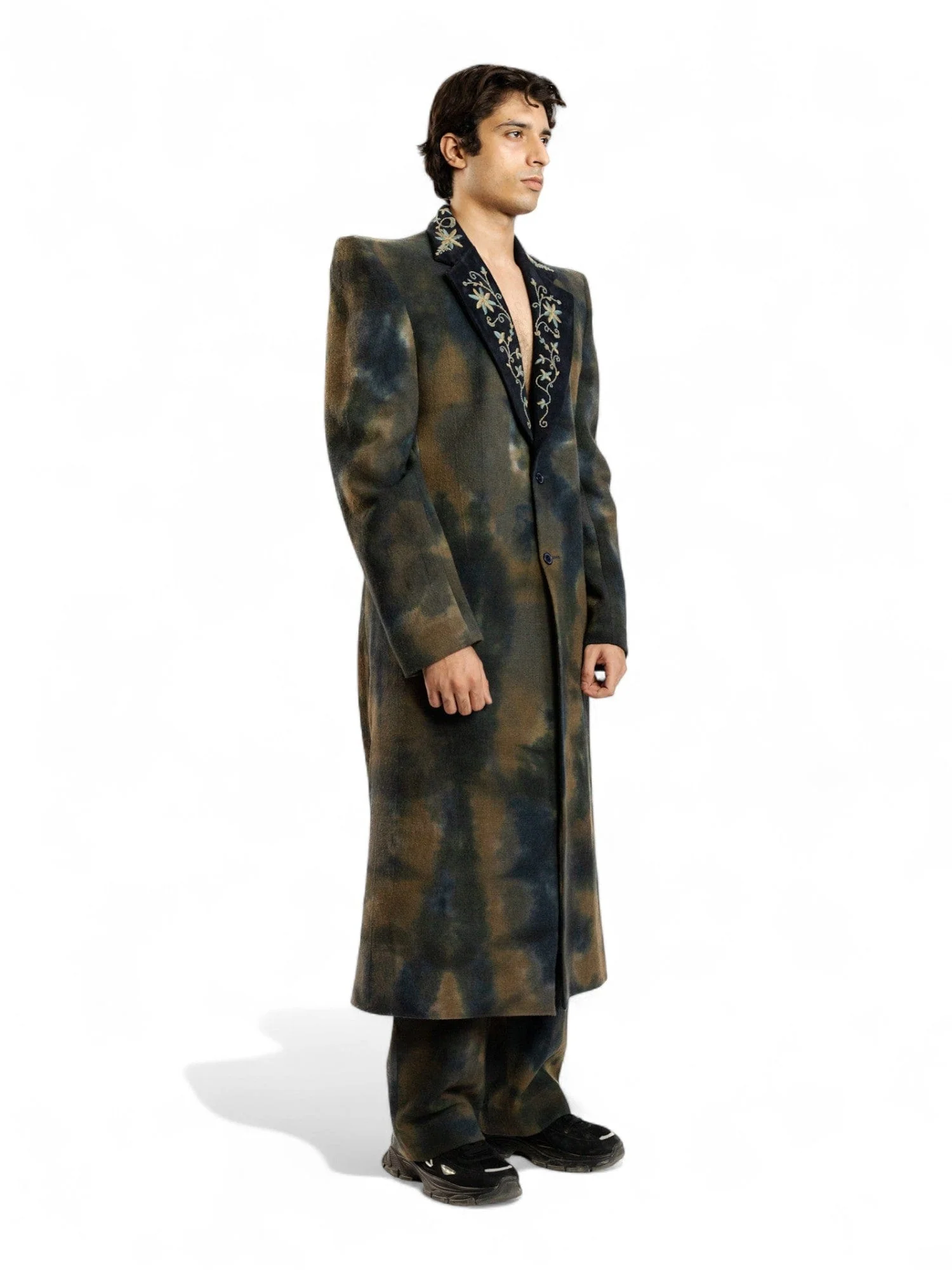 Smoked canvas wool long coat - Image 7