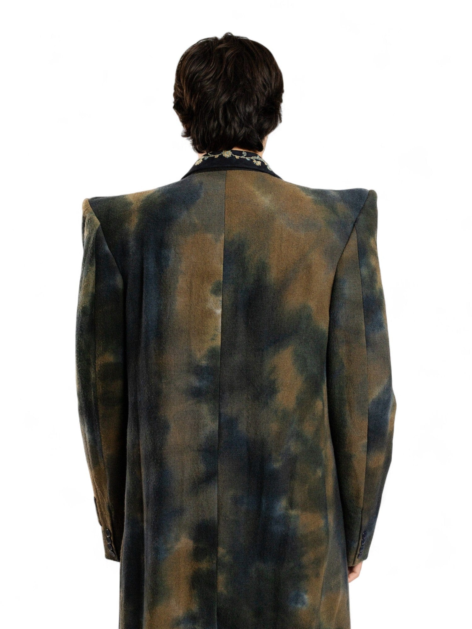 Smoked canvas wool long coat - Image 8