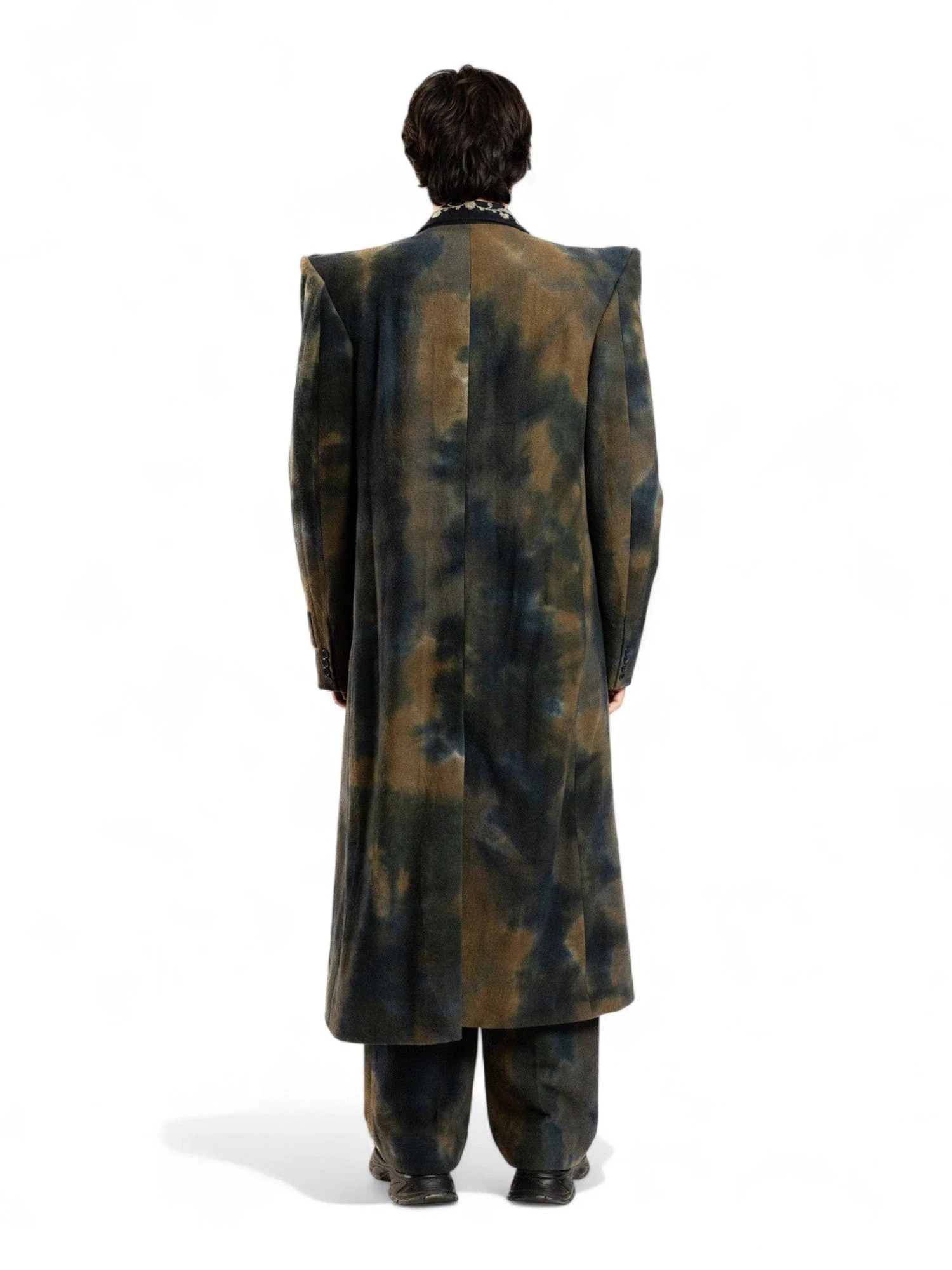 Smoked canvas wool long coat - Image 9