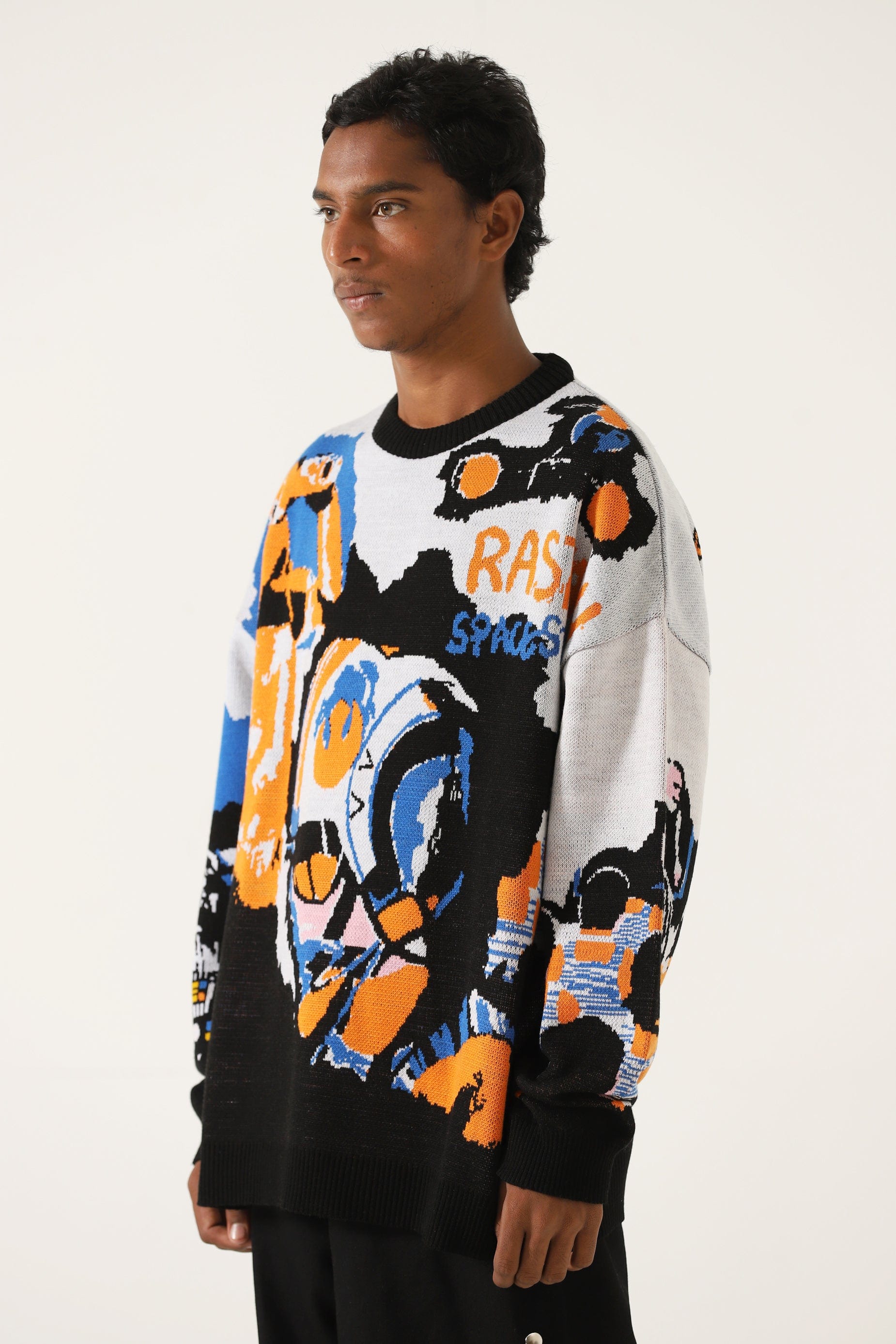 "Space travel" jacqaurd knit sweatshirt - Image 4