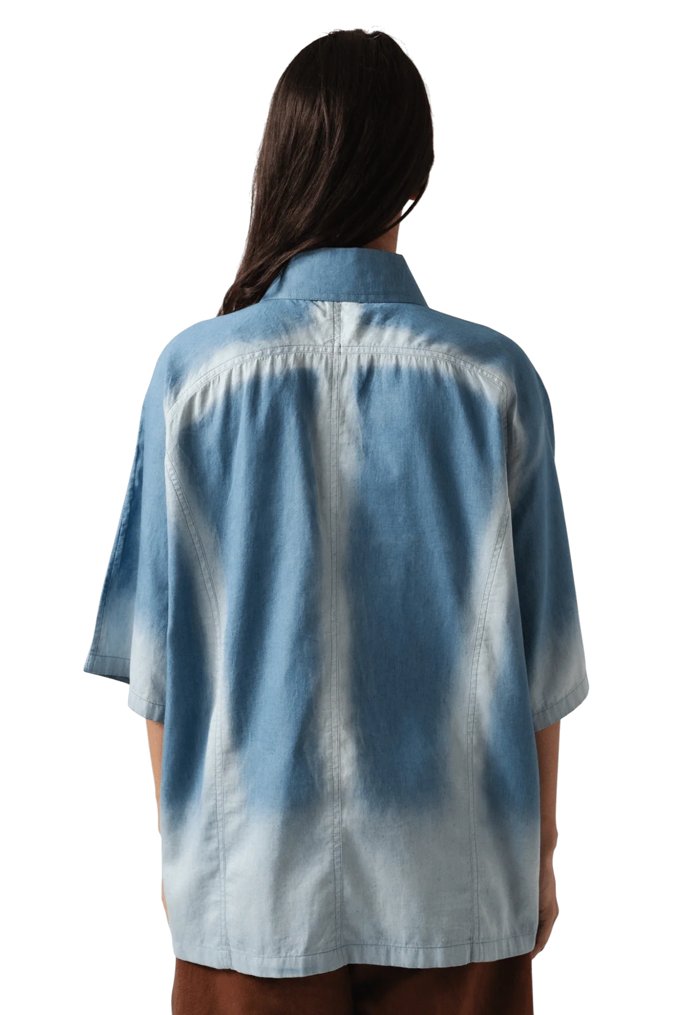 Spray fade denim button-down - Image 13
