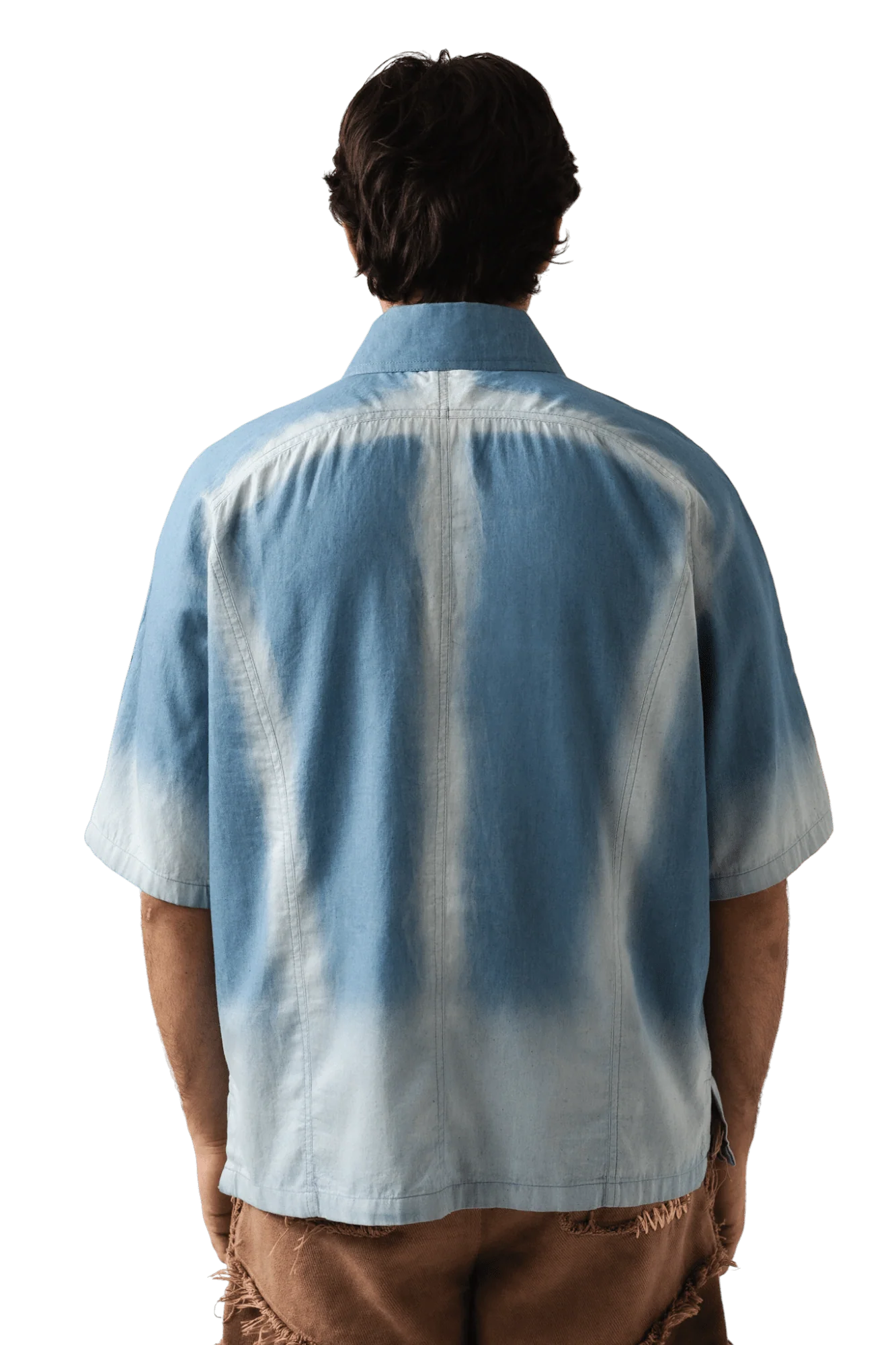Spray fade denim button-down - Image 8