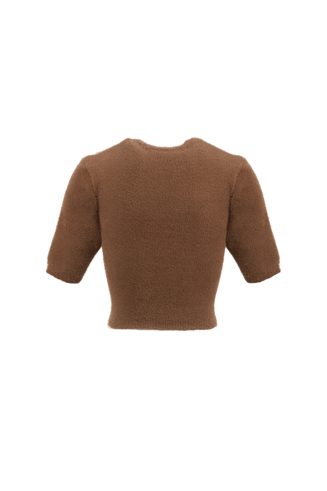 Studio brown jacquard T-shirt - Image 5
