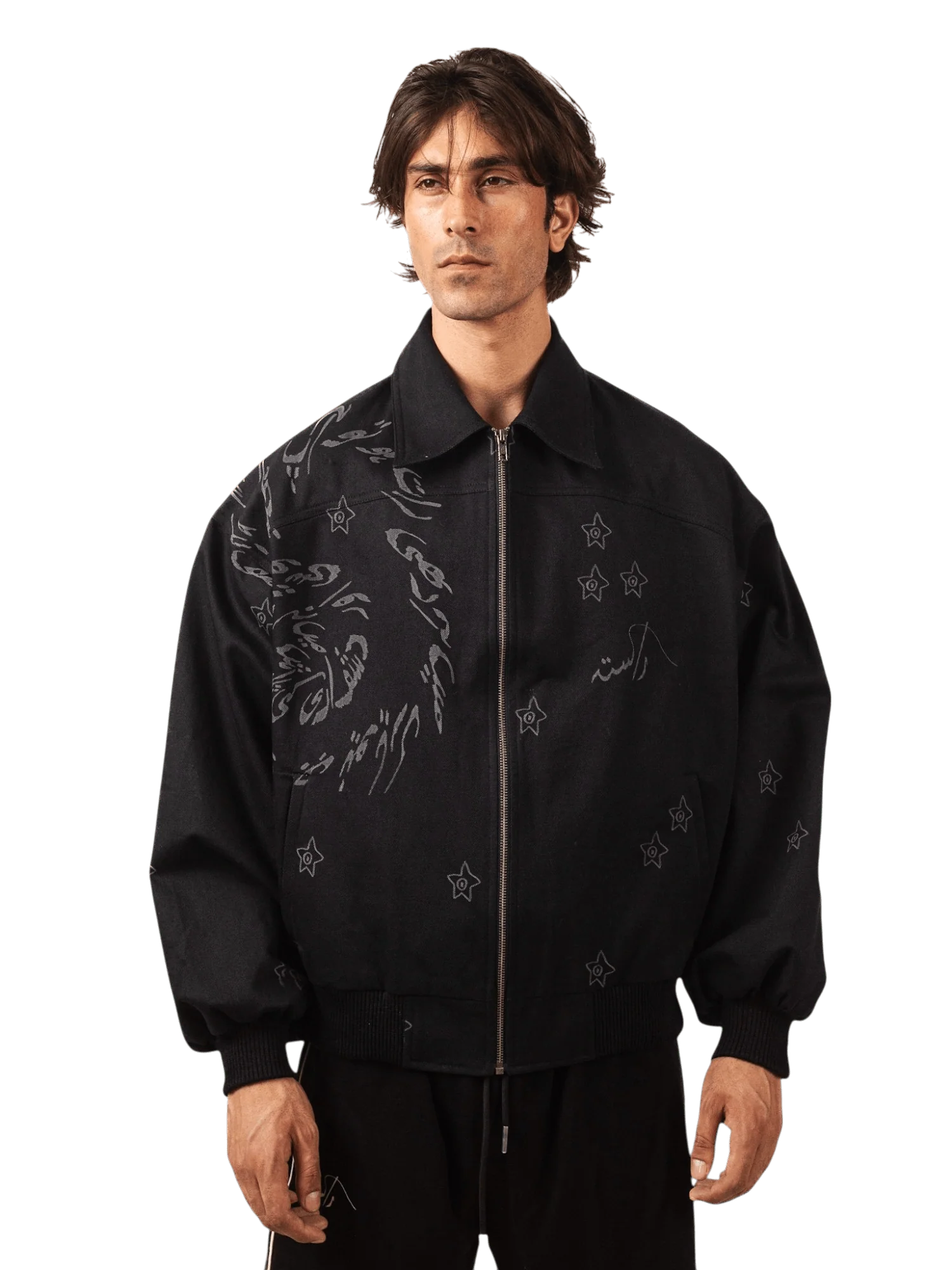Studio shadows denim bomber