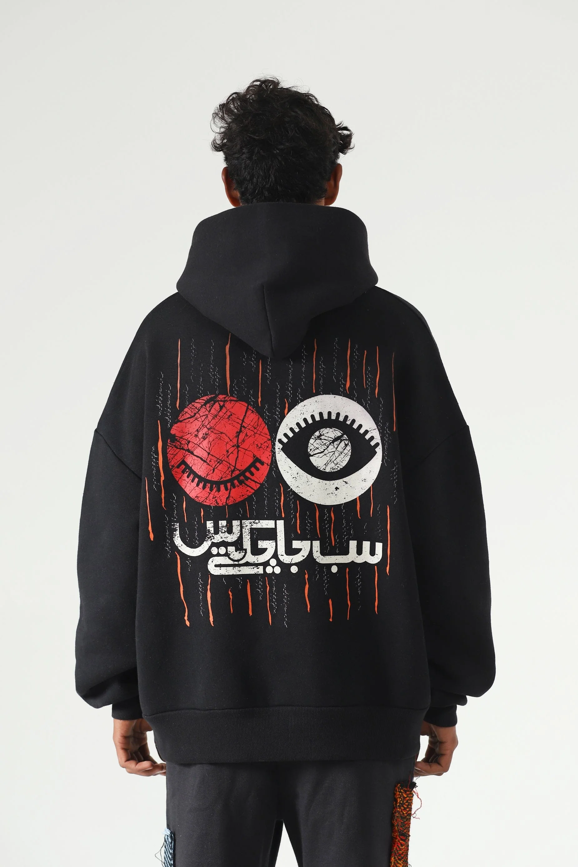 "Meri kahani" screen printed black hoodie - Image 6