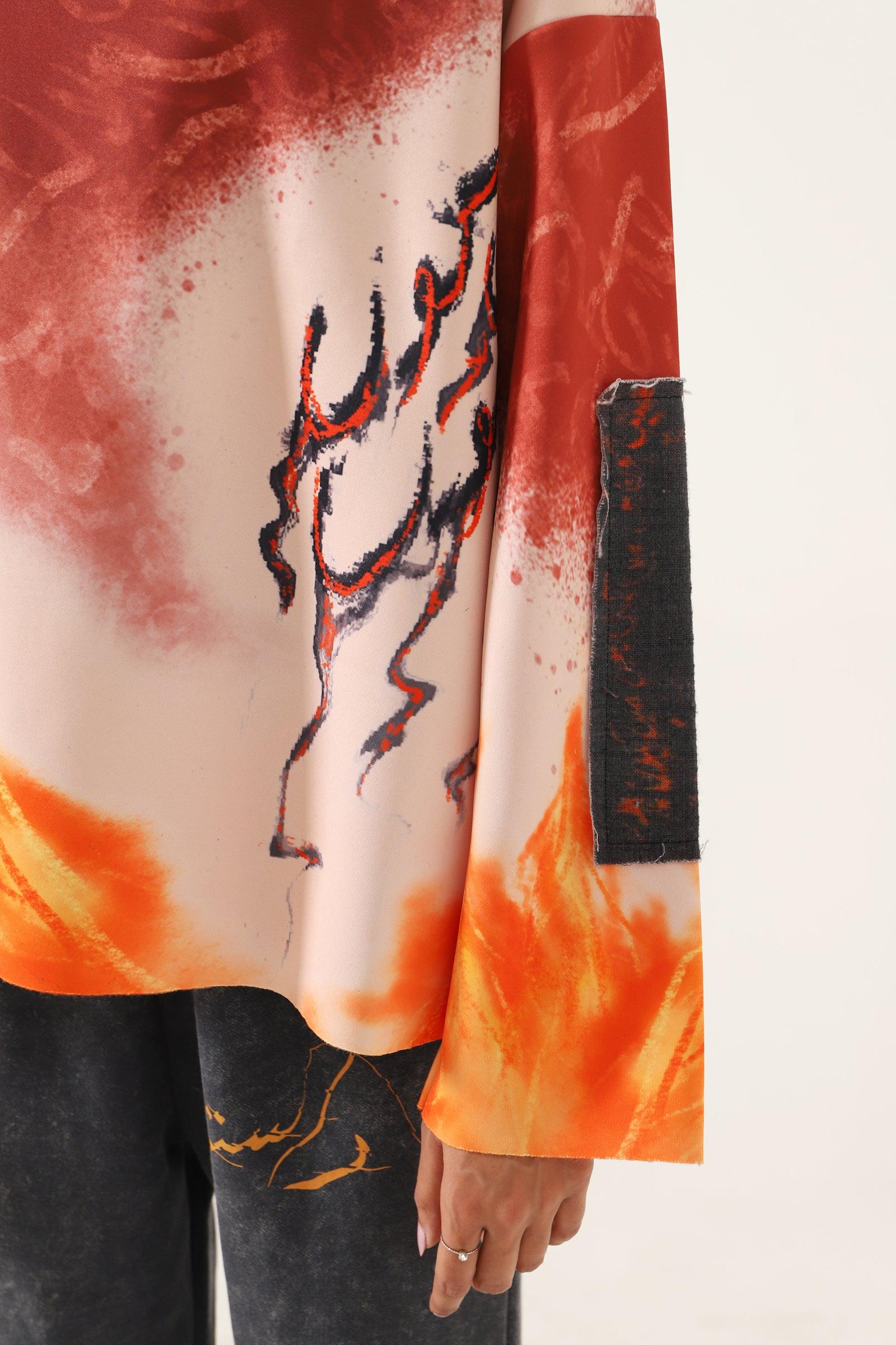 "This is life" abstract hoodie - Image 9