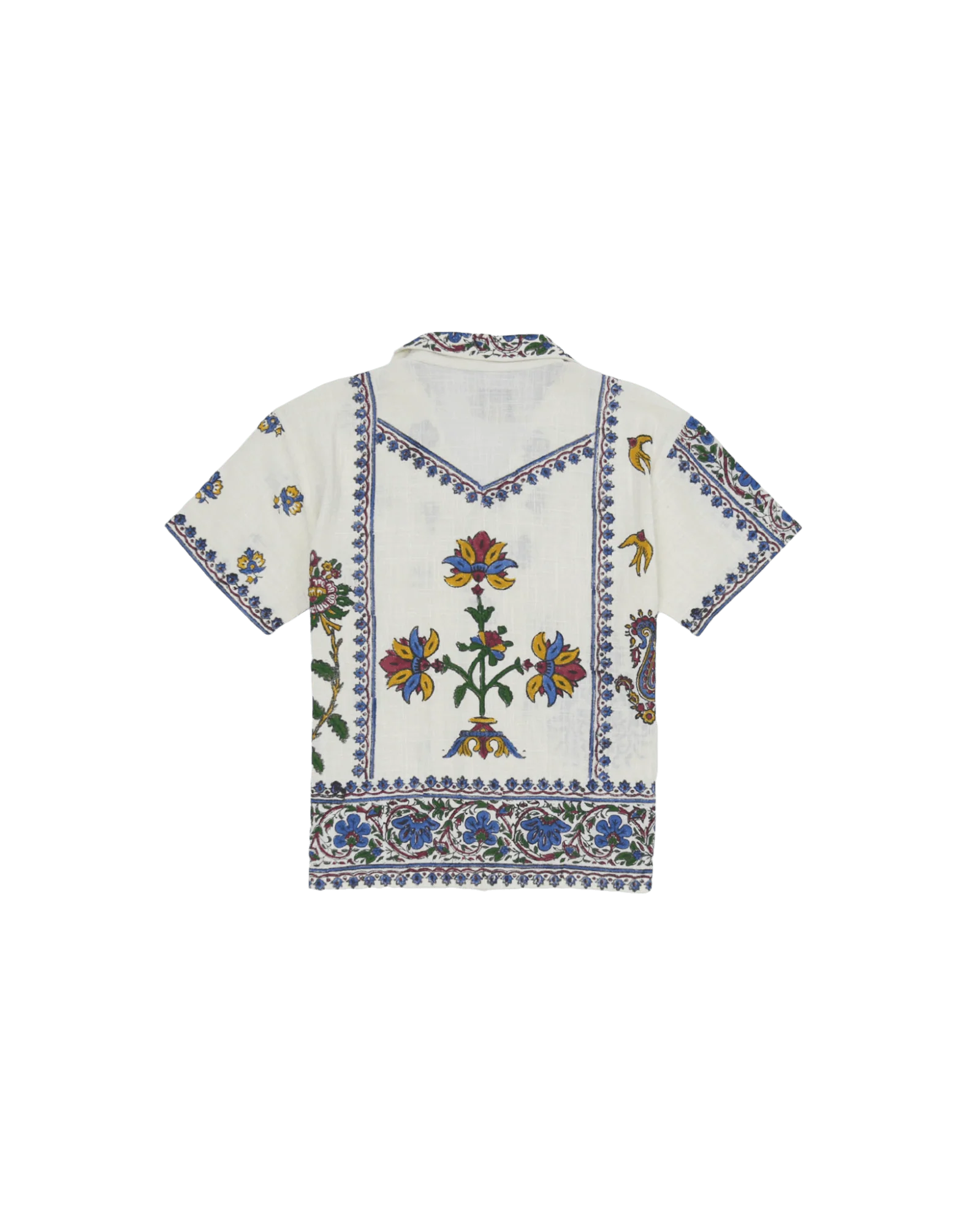 "Summer dream" block print button-down
