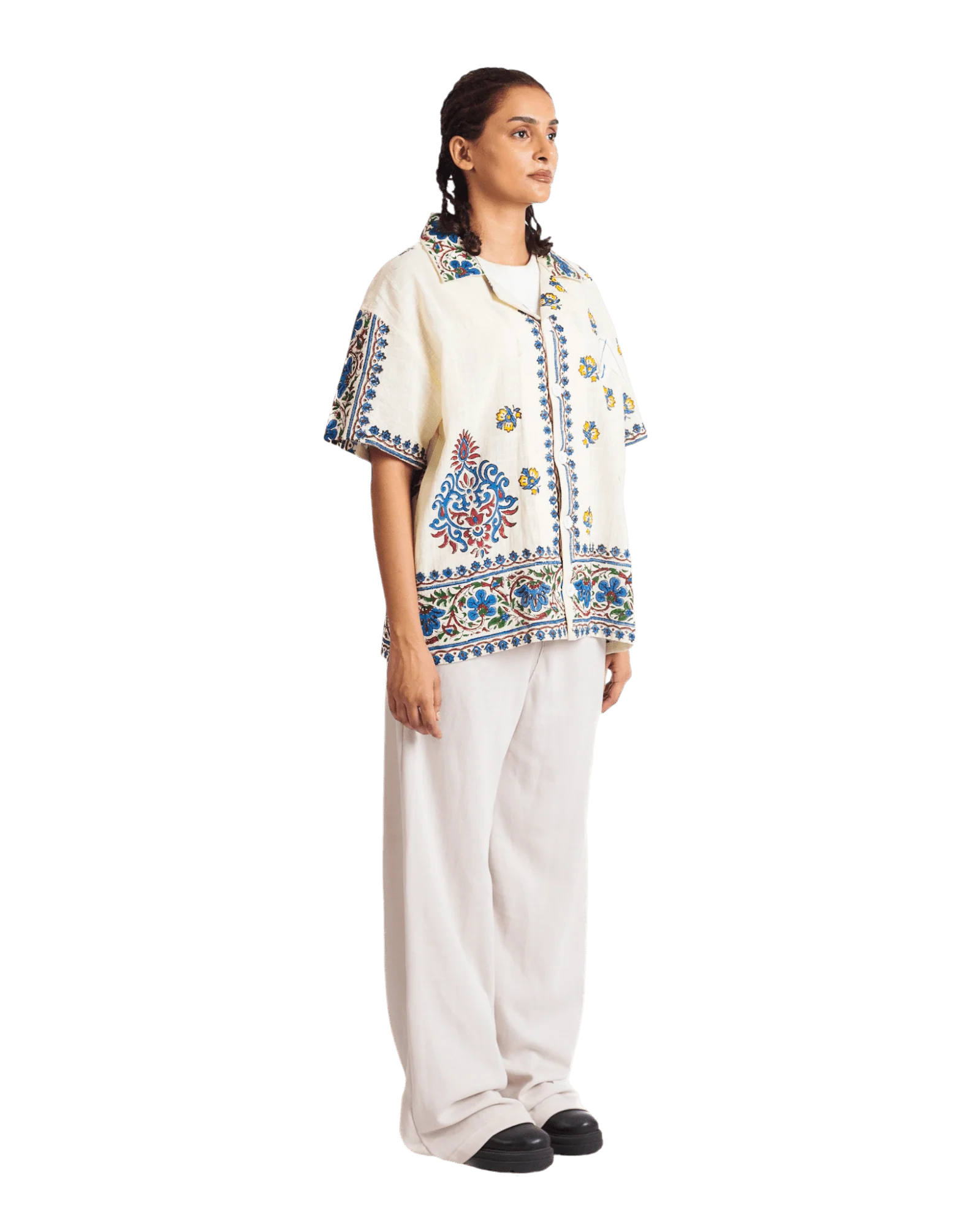 "Summer dream" block print button-down - Image 10