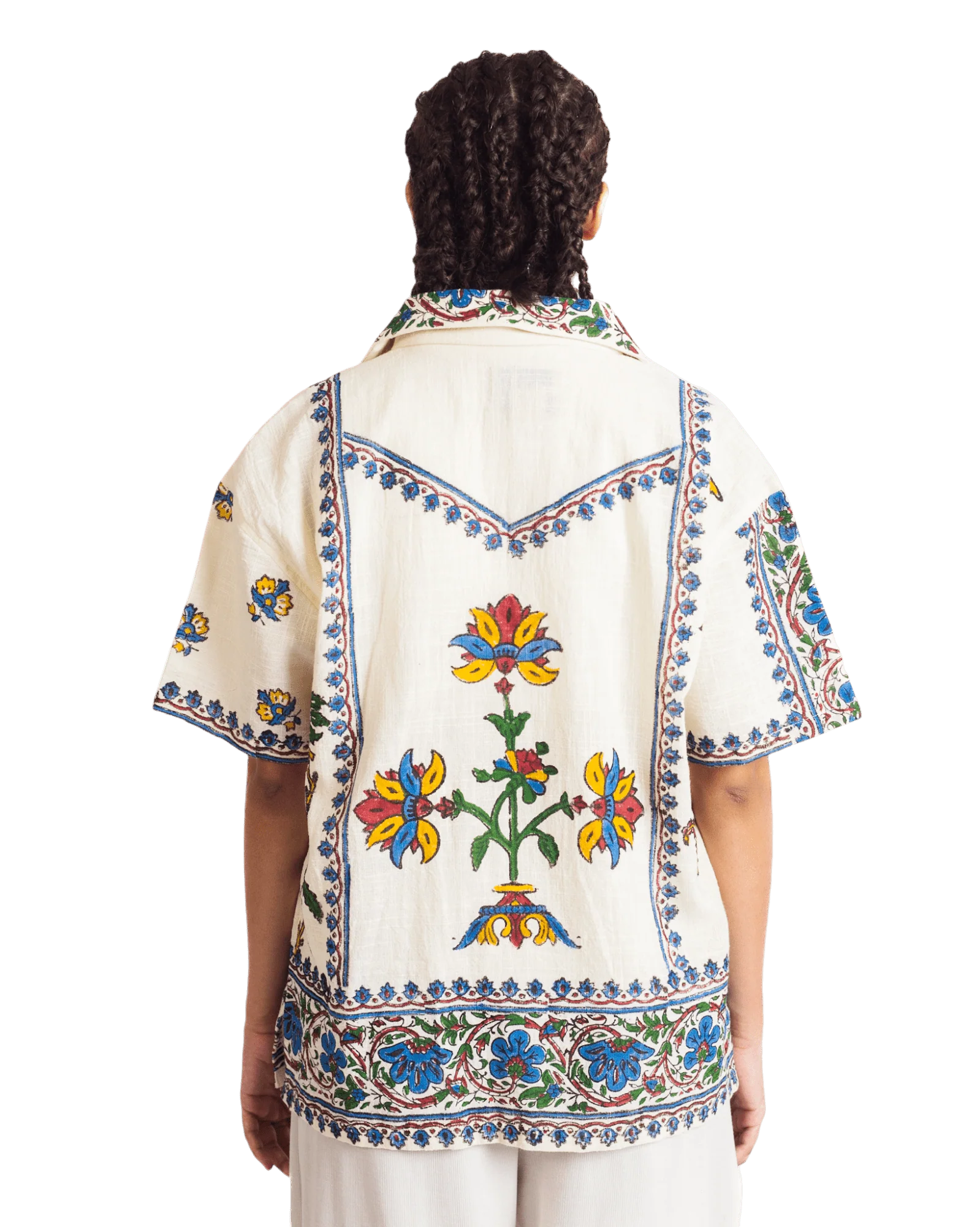 "Summer dream" block print button-down - Image 11