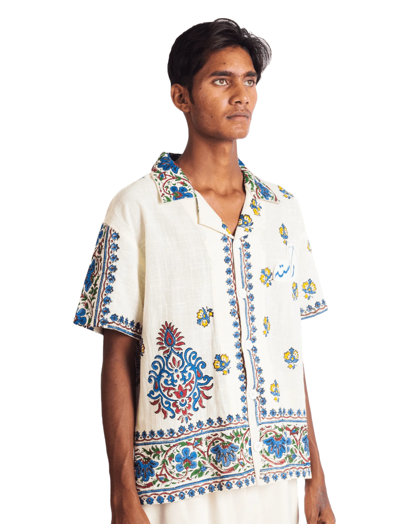 "Summer dream" block print button-down - Image 5