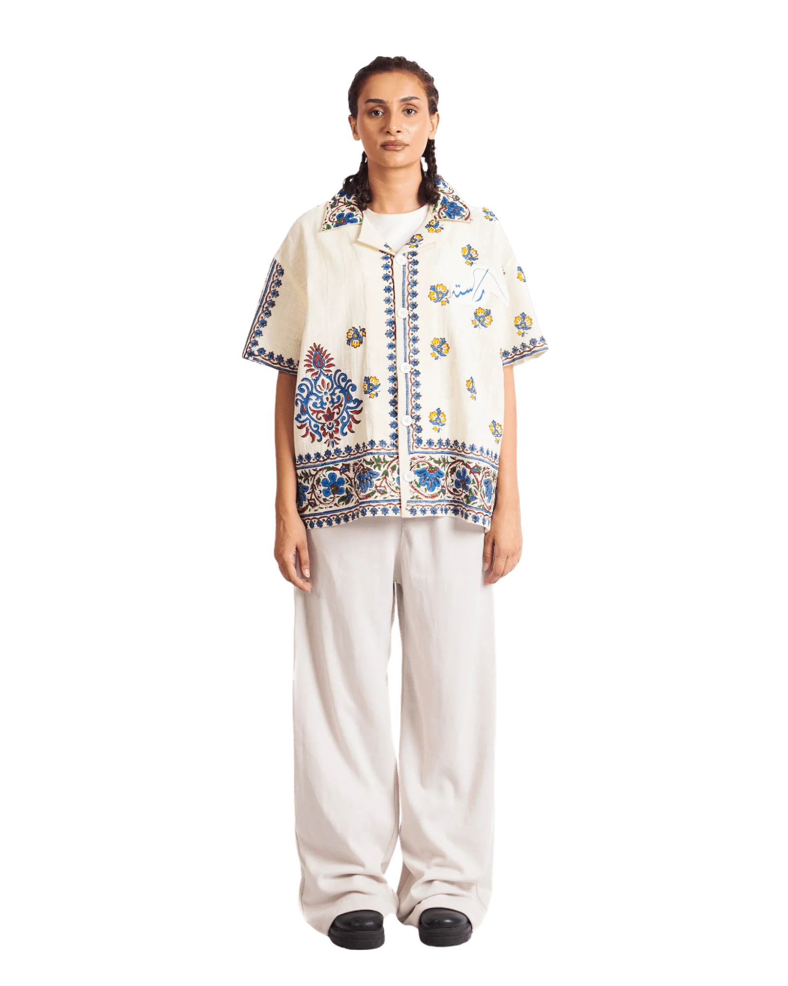 "Summer dream" block print button-down - Image 8