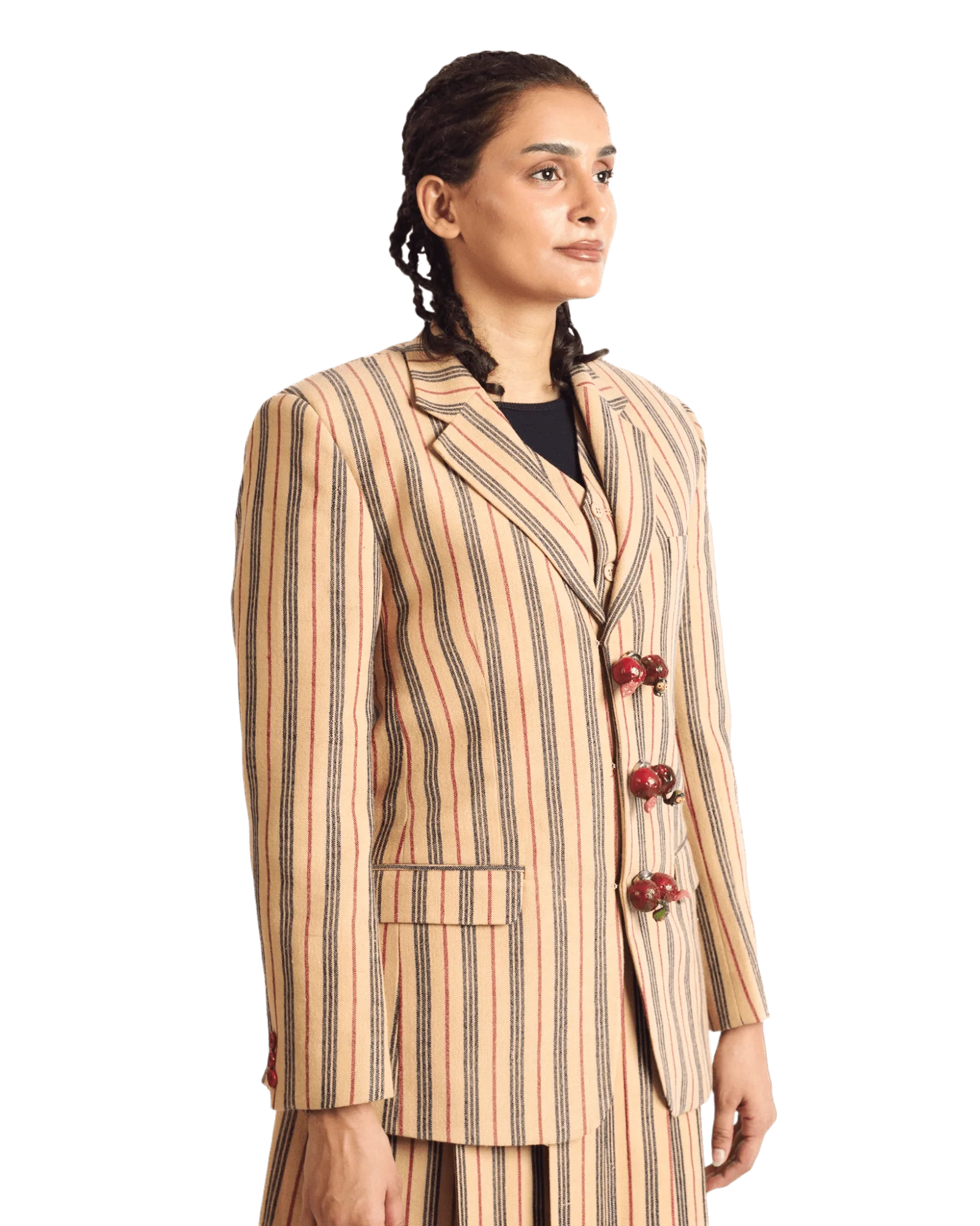 "Sunset stripes" handwoven blazer - Image 10