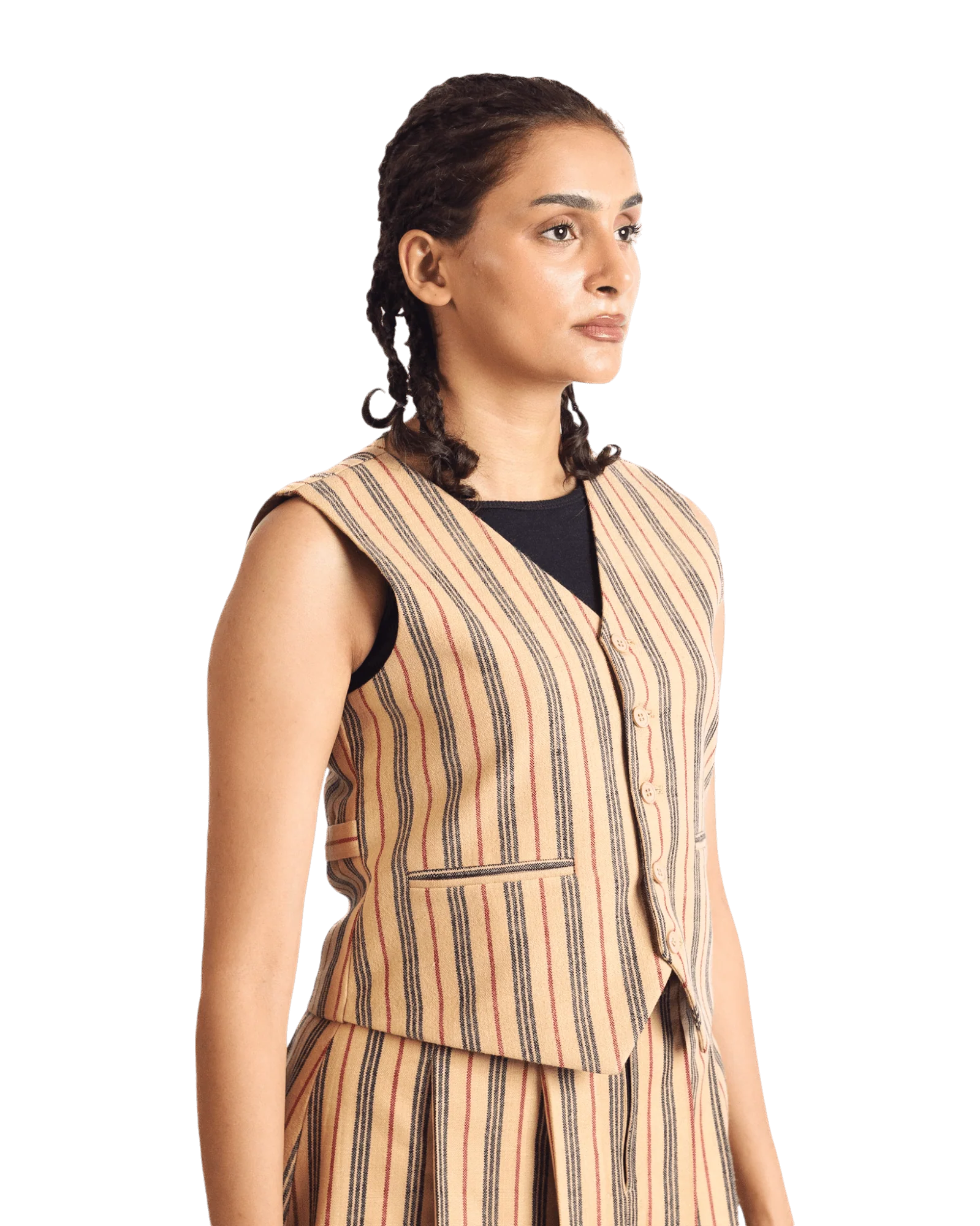 "Sunset stripes" handwoven vest - Image 10
