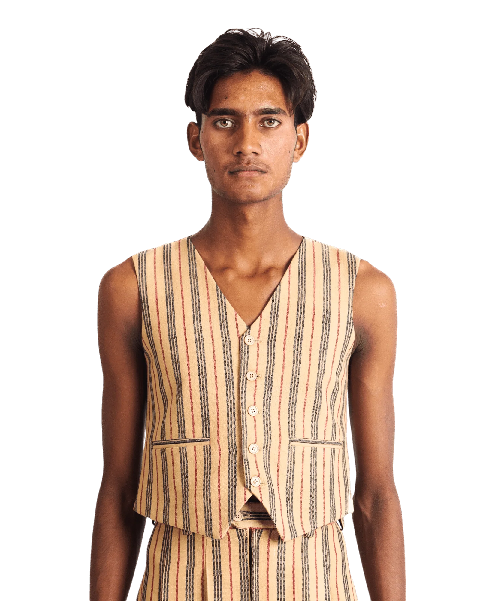 "Sunset stripes" handwoven vest - Image 3