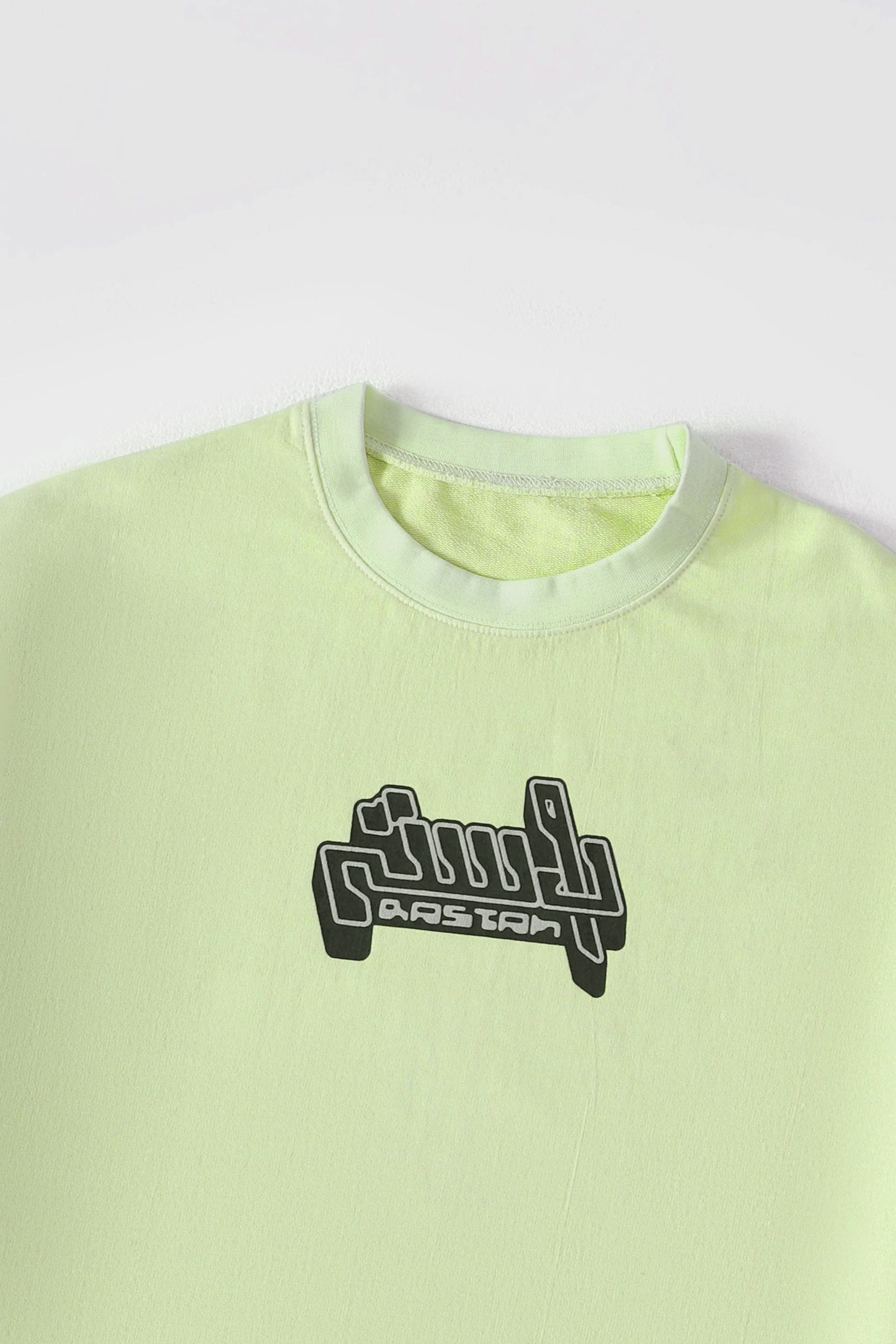 "Summer green" garment dyed logo T-shirt - Image 4